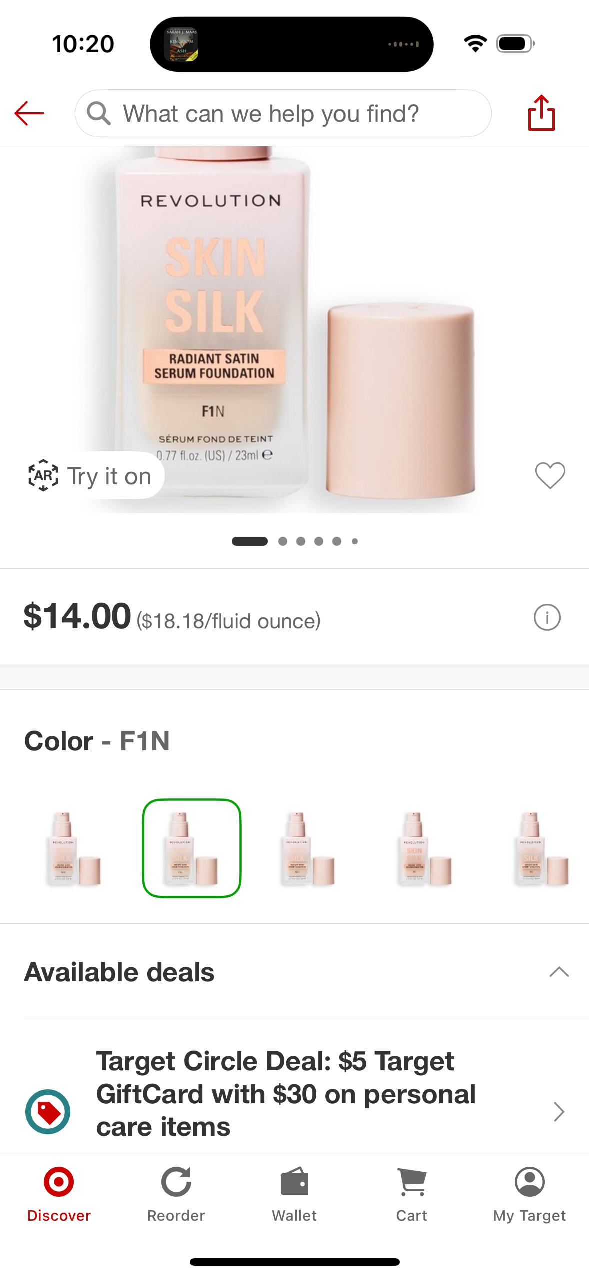 Makeup Revolution Skin Silk Serum Foundation - F1N - 0.77floz