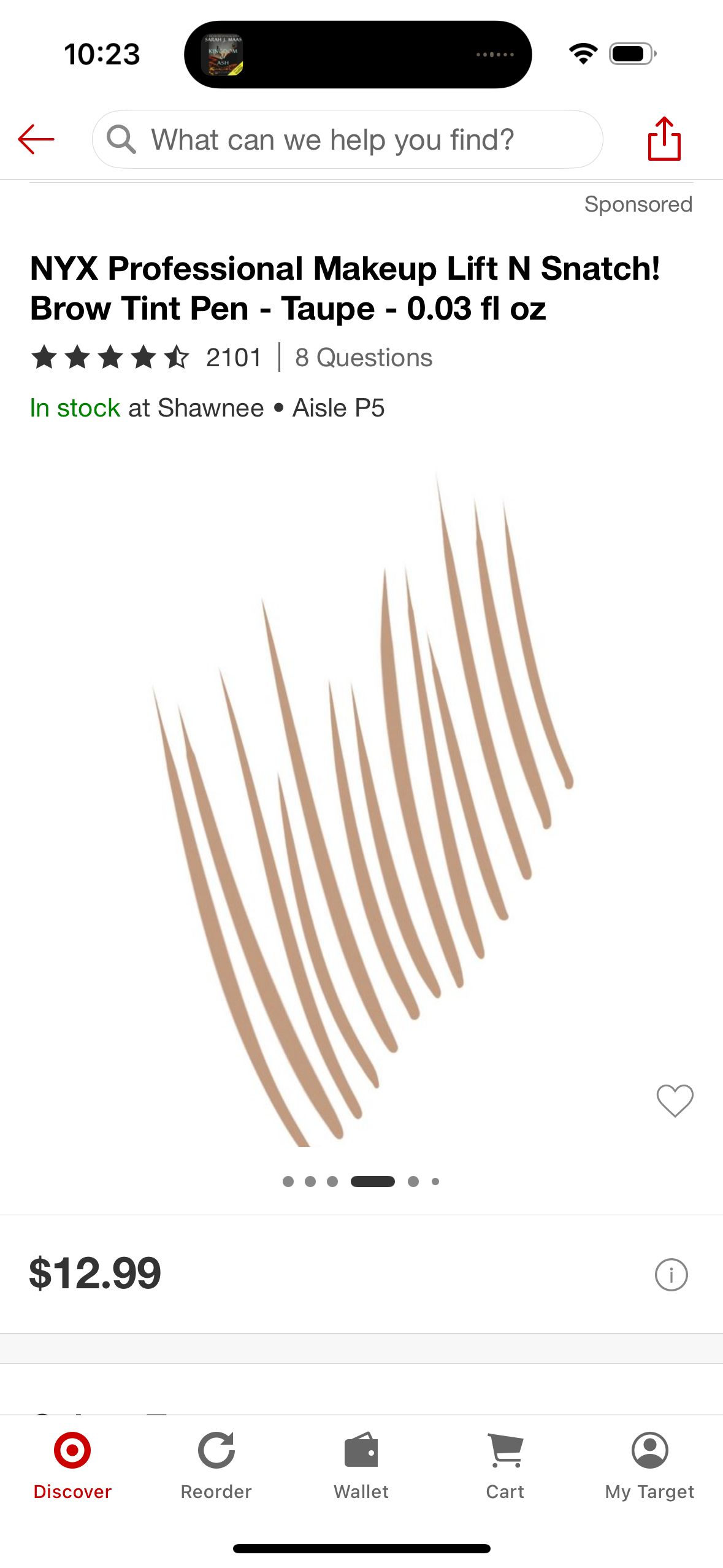 NYX Professional Makeup Lift N Snatch! Brow Tint Pen - Taupe - 0.03 fl oz