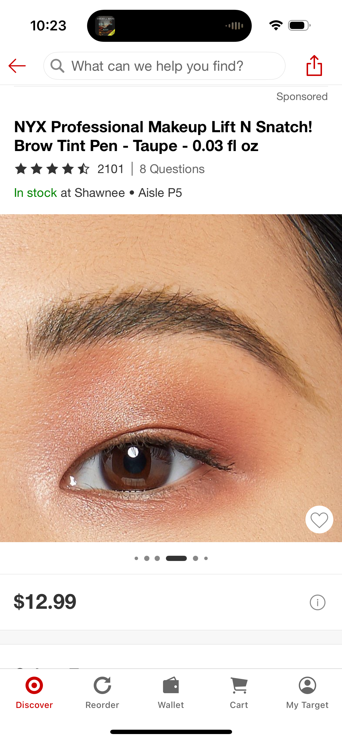 NYX Professional Makeup Lift N Snatch! Brow Tint Pen - Taupe - 0.03 fl oz