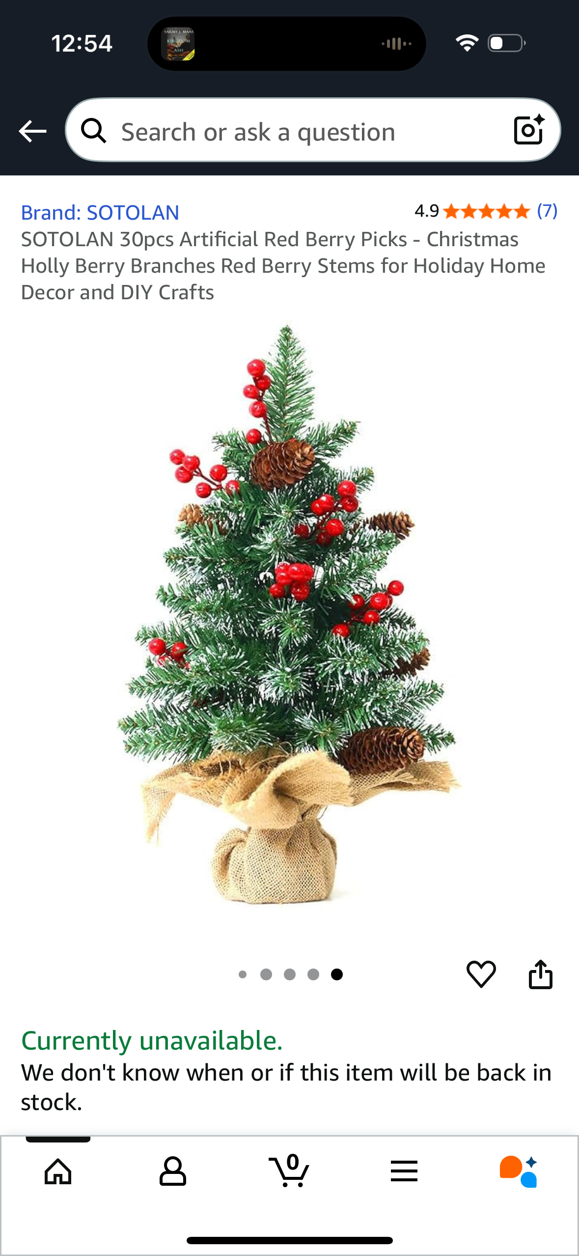 SOTOLAN 30pcs Artificial Red Berry Picks - Christmas Holly Berry Branches Red Berry Stems for Holiday Home Decor and DIY Crafts