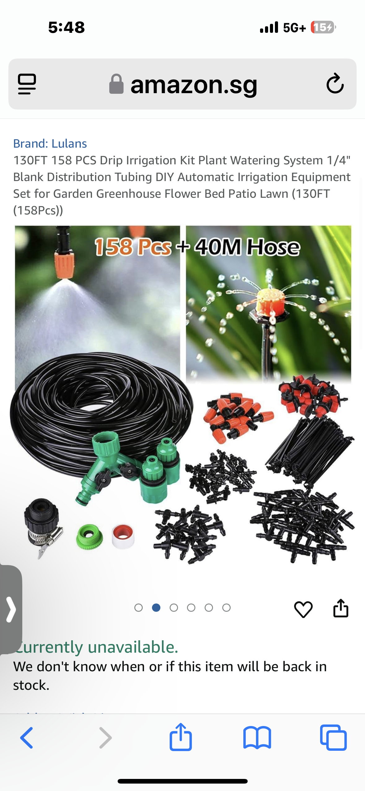 130FT 158 PCS Drip Irrigation Kit Plant Watering System 1/4" Blank Distribution Tubing DIY Automatic Irrigation Equipment Set for Garden Greenhouse Flower Bed Patio Lawn (130FT (158Pcs))