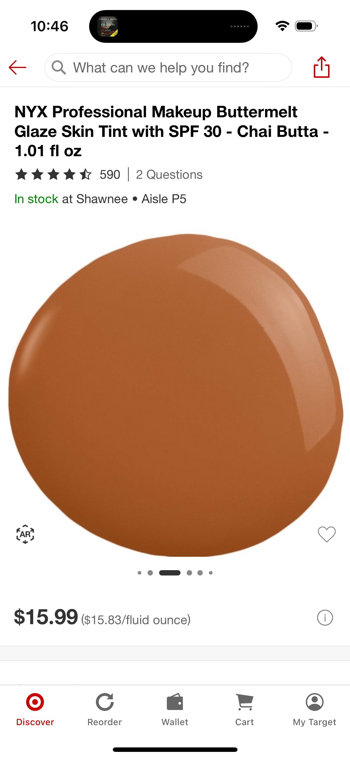 NYX Professional Makeup Buttermelt Glaze Skin Tint with SPF 30 - Chai Butta - 1.01 fl oz