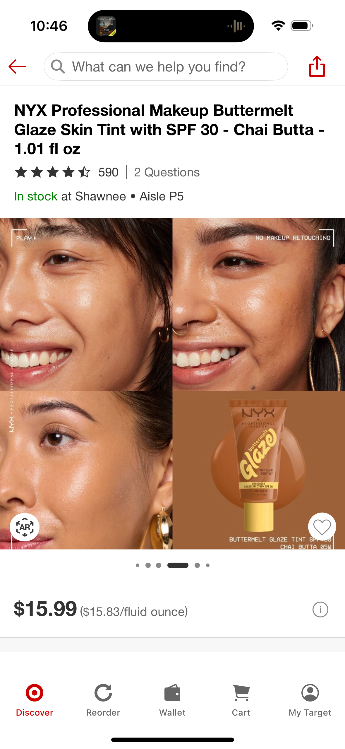 NYX Professional Makeup Buttermelt Glaze Skin Tint with SPF 30 - Chai Butta - 1.01 fl oz