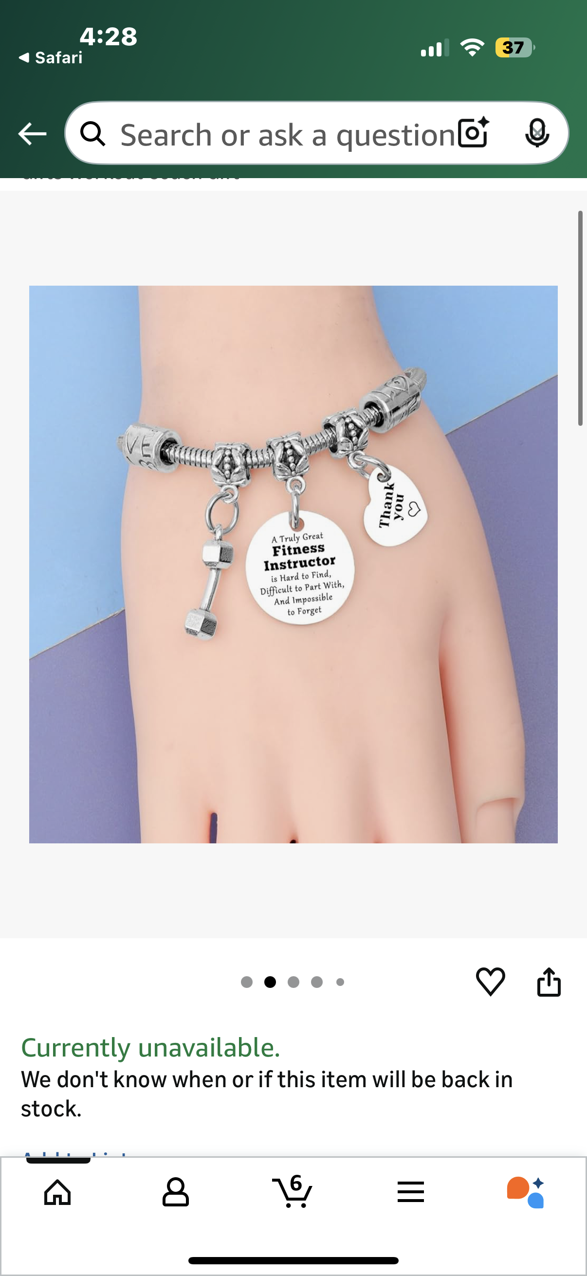 DlaeKua Thank You Fitness Trainer Gifts Fitness Bracelet for Women Fitness Trainer Gifts Workout Jewelry for Women Personal Trainer Gifts for women Fitness Coach Appreciation Gifts Workout Coach Gift