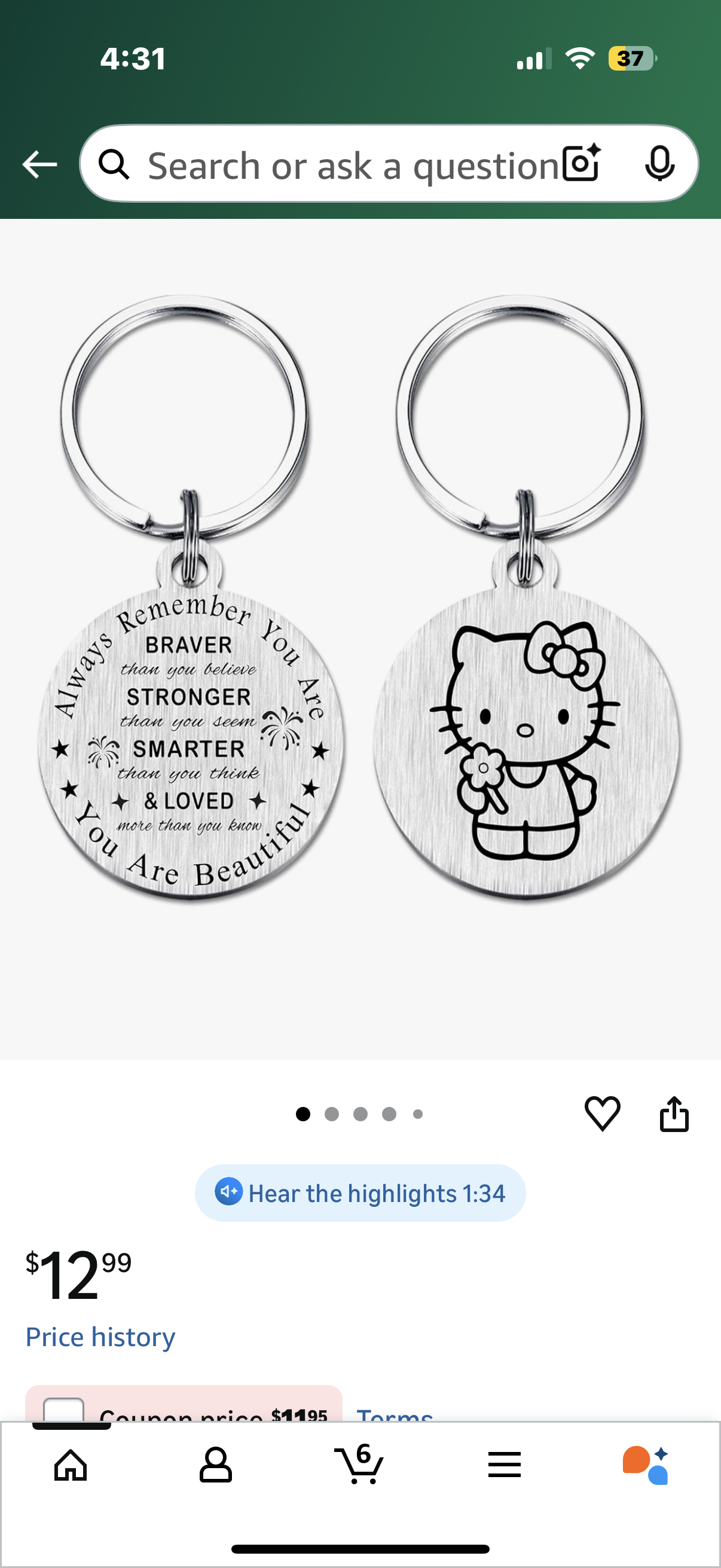 Gifts for Birthday Graduation, You are Beautiful Girl Hello Keychain, Cute Female Inspirational Quote Gifts for Women Teenage Stuff