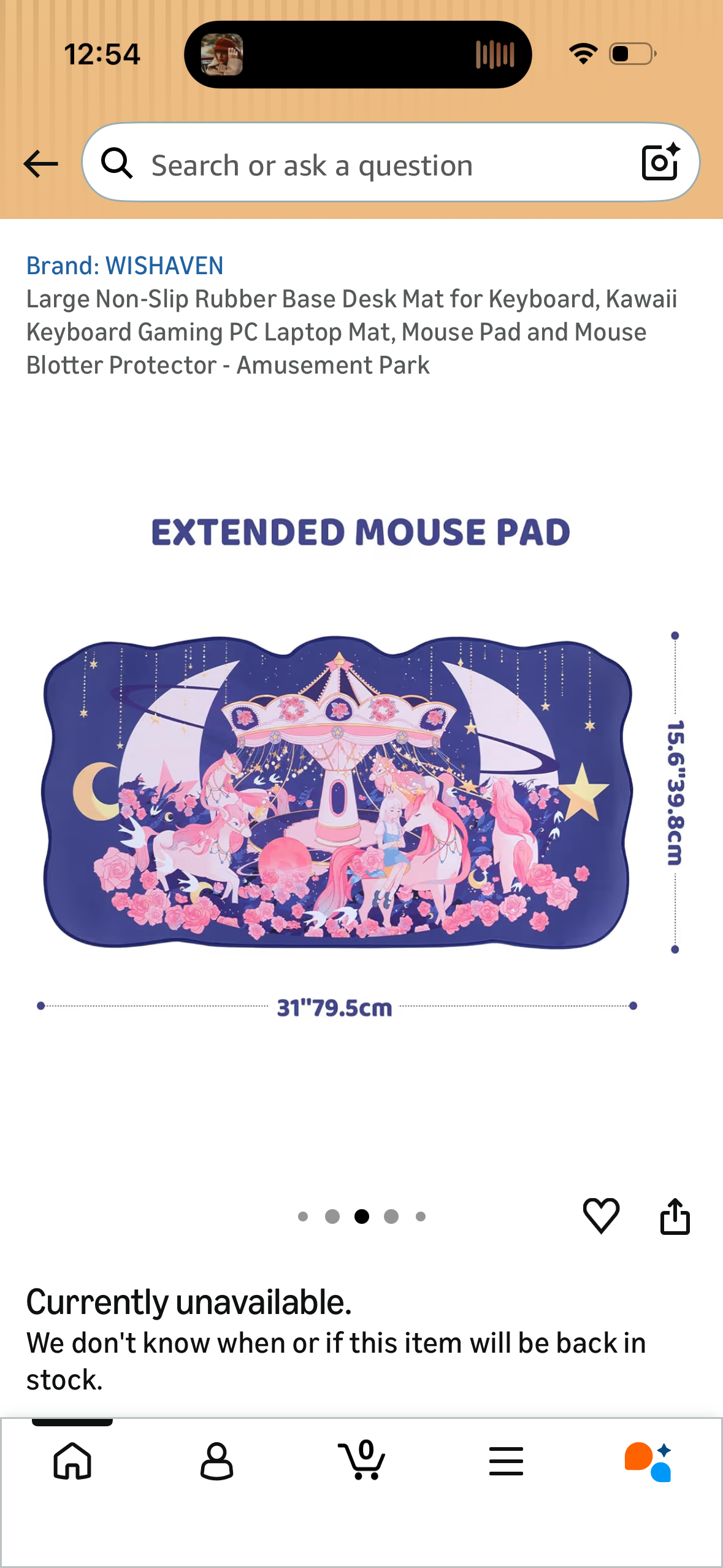 Large Non-Slip Rubber Base Desk Mat for Keyboard, Kawaii Keyboard Gaming PC Laptop Mat, Mouse Pad and Mouse Blotter Protector - Amusement Park