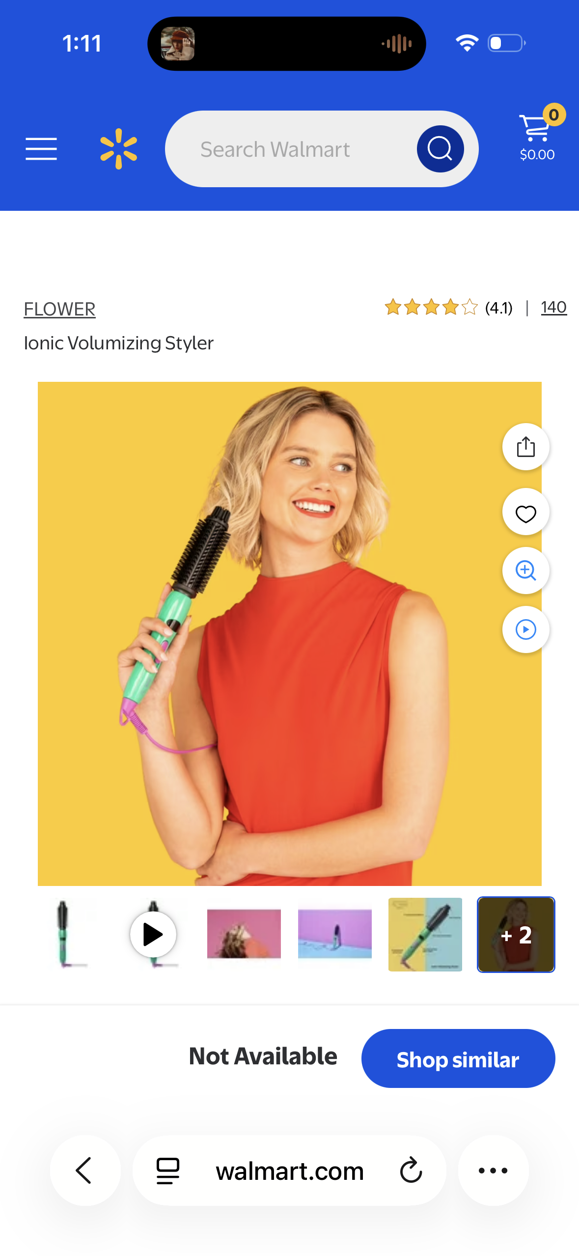 Flower Beauty Ionic Volumizing Styler - Versatile Ceramic Styling Iron - Straightens, Curls, Adds Volume & Shine to Hair - Includes 2 Heat Settings