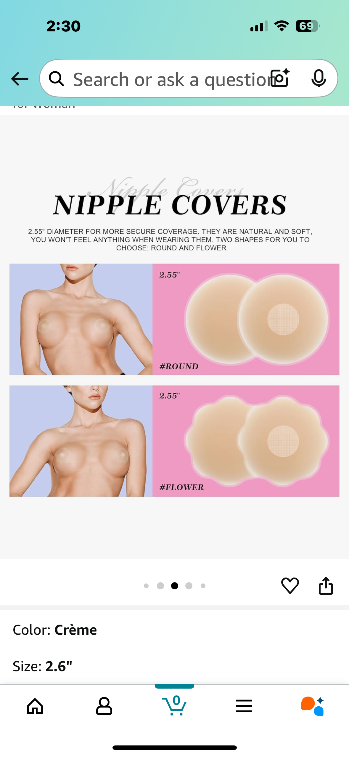 VBT 4 Pairs Pasties Nipple Covers, Sticky Silicone Cakes Nipple Cover for Dress No Show, Reusable Breast Petals for Woman