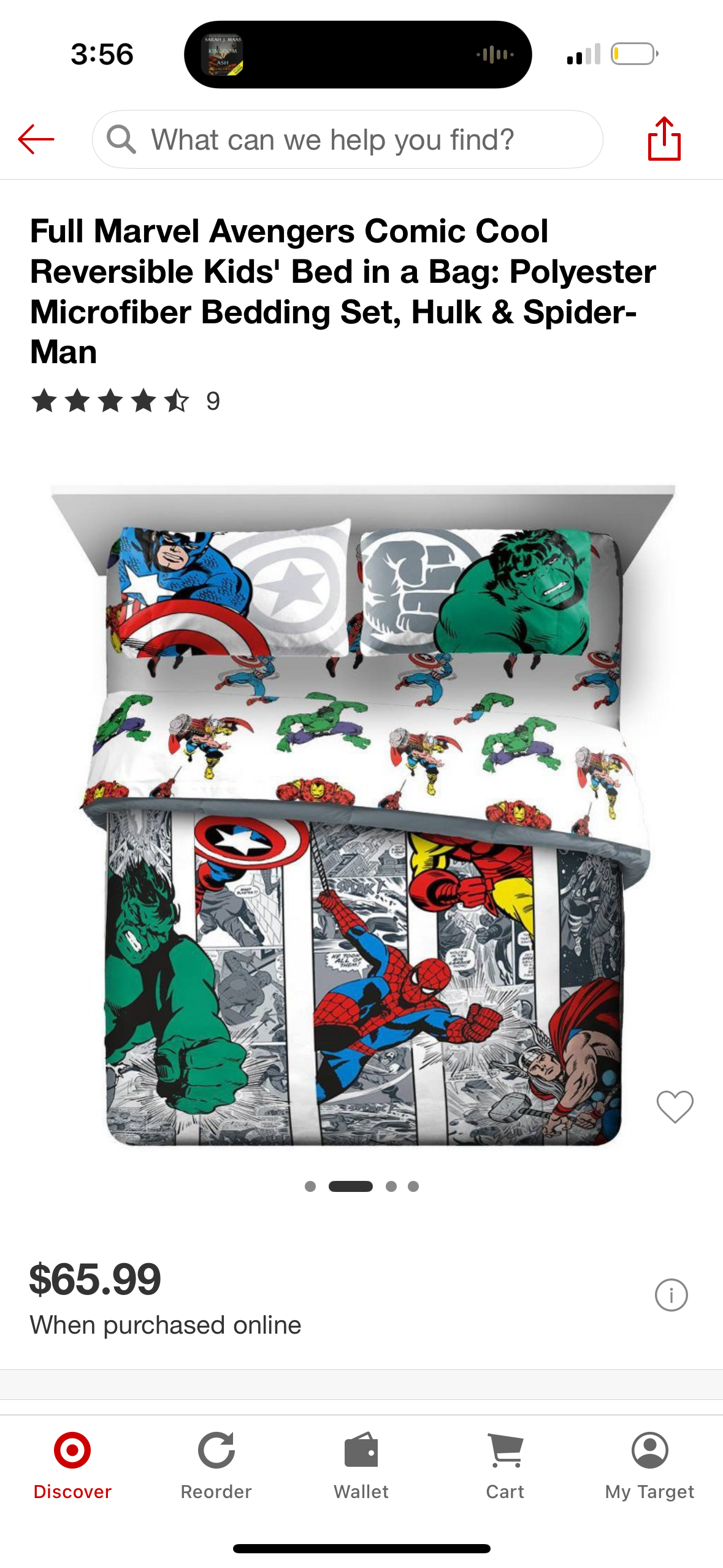 Full Marvel Avengers Comic Cool Reversible Kids' Bed in a Bag: Polyester Microfiber Bedding Set, Hulk & Spider-Man