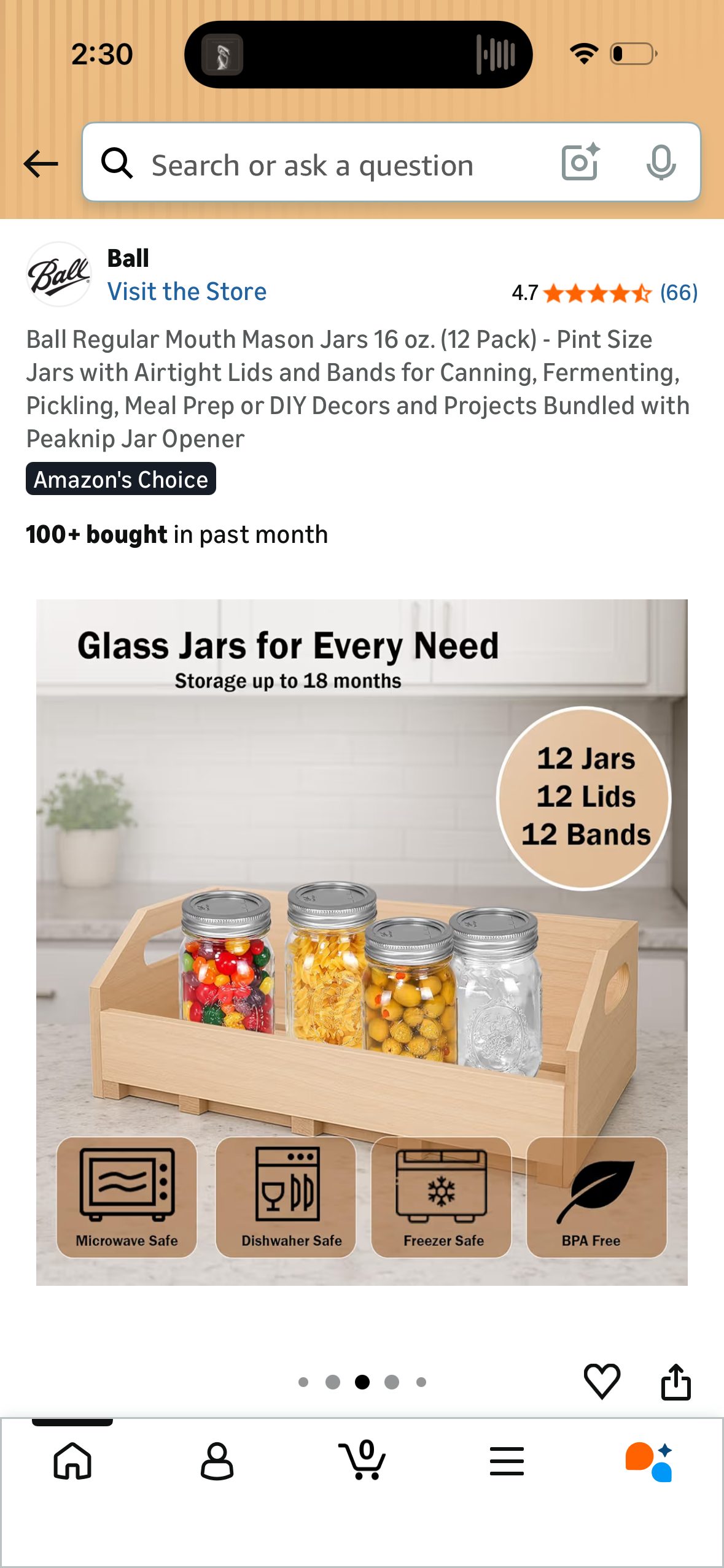 Ball Regular Mouth Mason Jars 16 oz. (12 Pack) - Pint Size Jars with Airtight Lids and Bands for Canning, Fermenting, Pickling, Meal Prep or DIY Decors and Projects Bundled with Peaknip Jar Opener