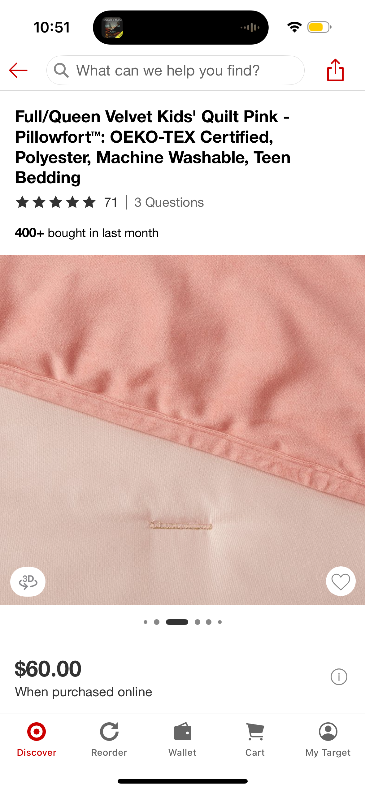 Full/Queen Velvet Kids' Quilt Pink - Pillowfort™: OEKO-TEX Certified, Polyester, Machine Washable, Teen Bedding