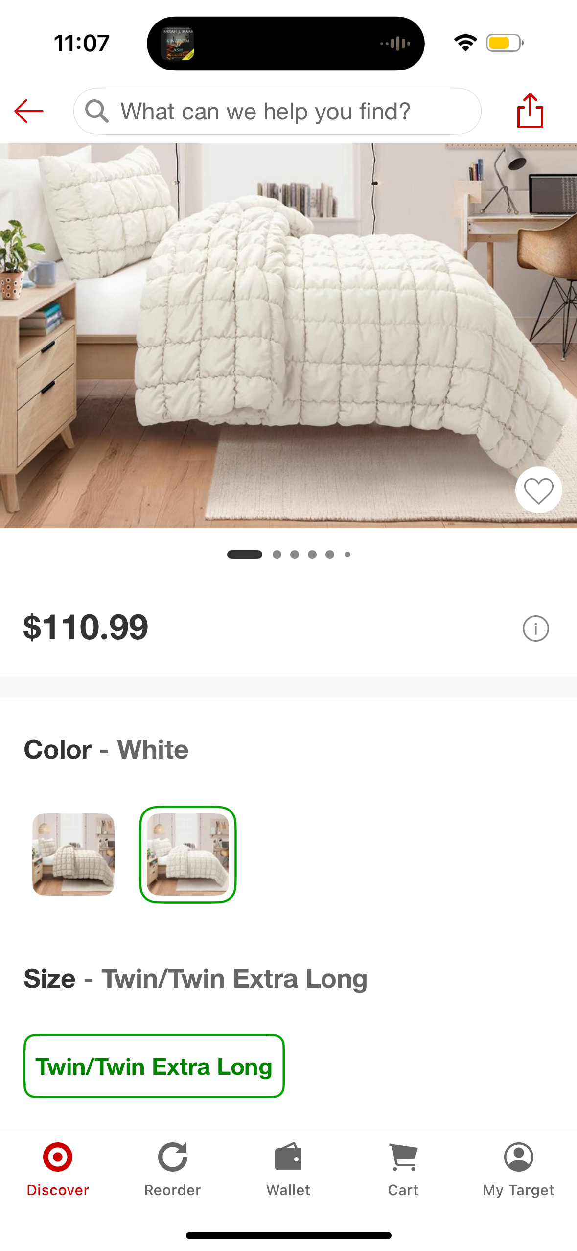 Lush Décor Twin XL 2pc Puff Comforter Set Pearl White: Teen Bedding, Twin XL Bedding, Lightweight, OEKO-TEX Certified
