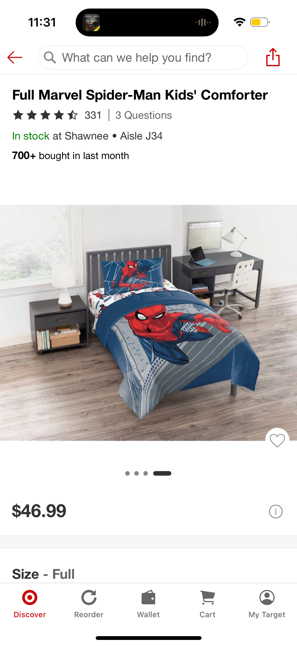 Full Marvel Spider-Man Kids' Comforter
