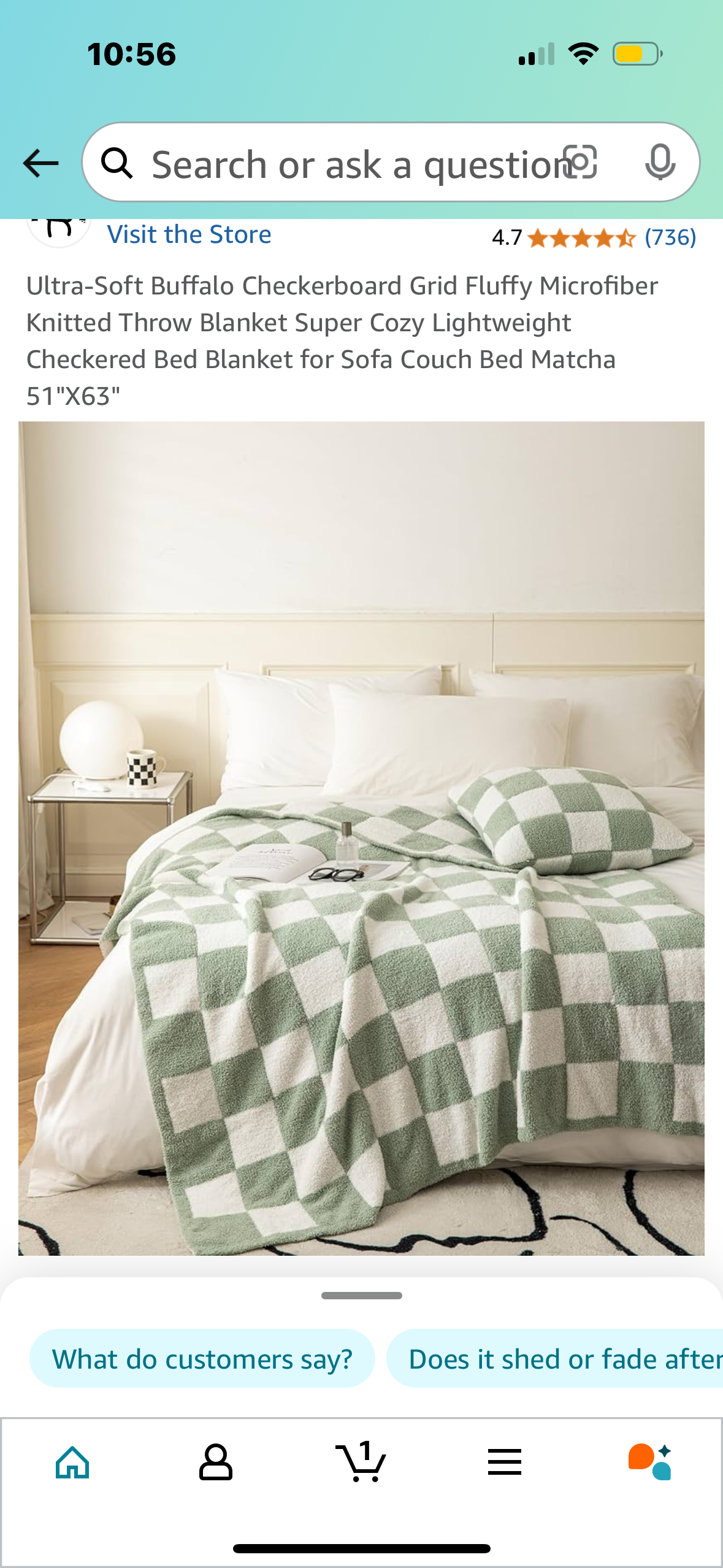 Ultra-Soft Buffalo Checkerboard Grid Fluffy Microfiber Knitted Throw Blanket Super Cozy Lightweight Checkered Bed Blanket for Sofa Couch Bed Matcha 51"X63