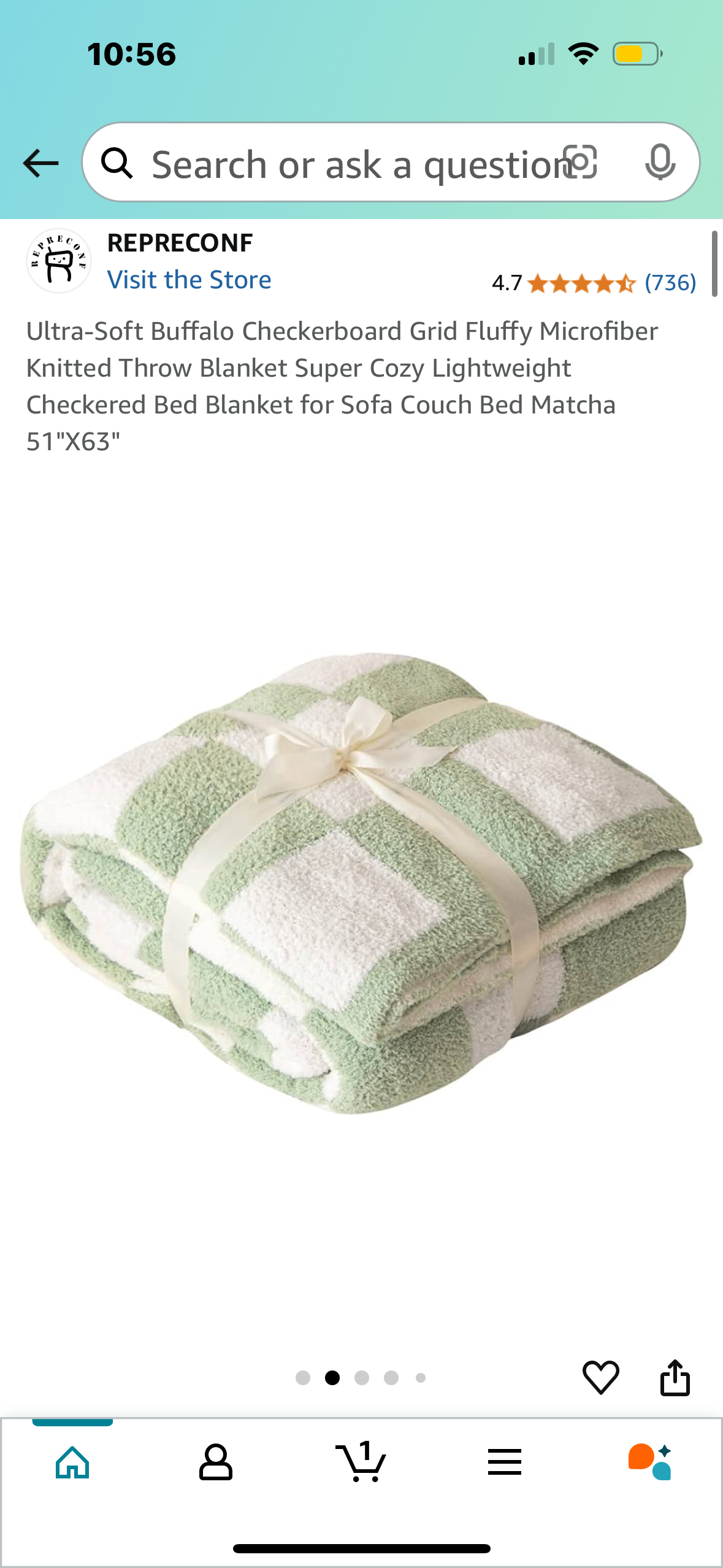 Ultra-Soft Buffalo Checkerboard Grid Fluffy Microfiber Knitted Throw Blanket Super Cozy Lightweight Checkered Bed Blanket for Sofa Couch Bed Matcha 51"X63