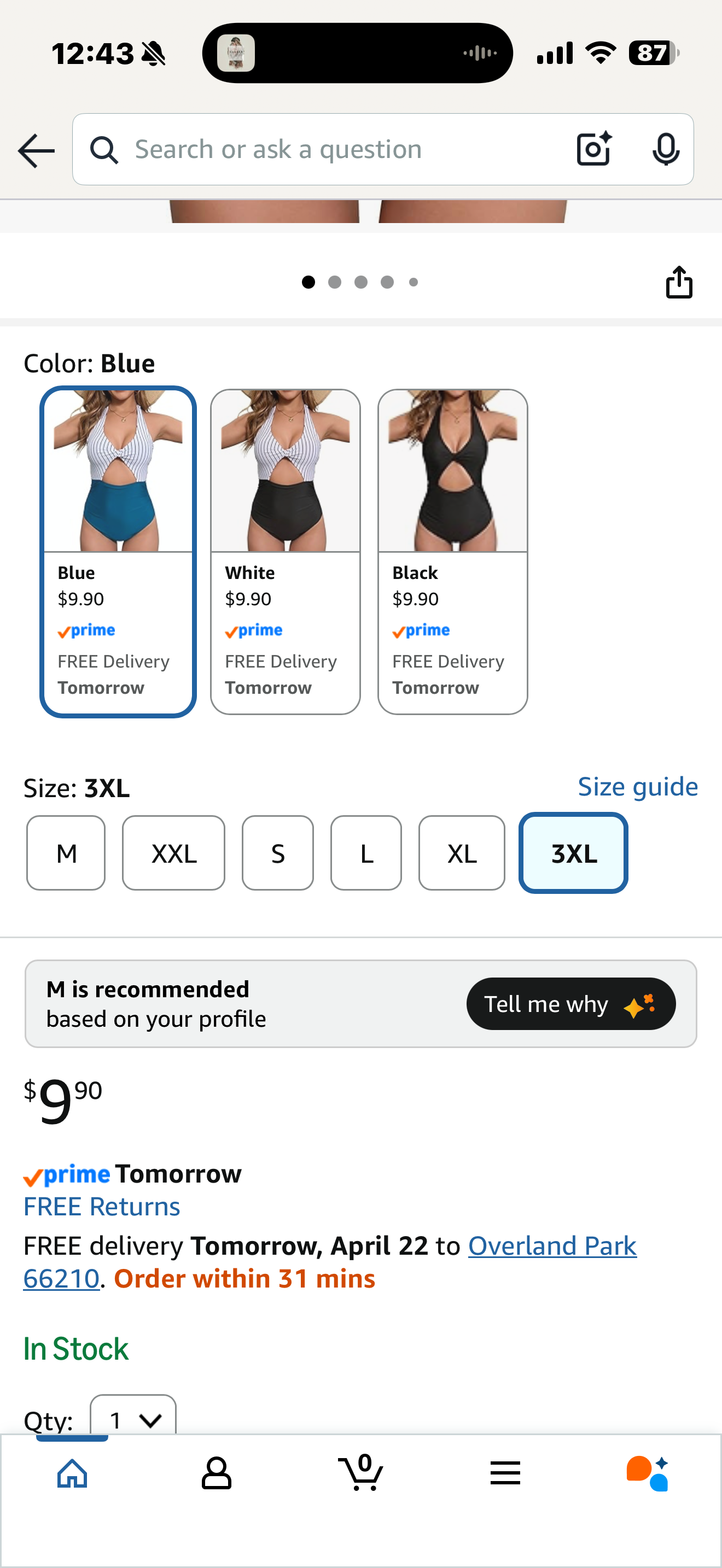 Women's One Piece Swimsuits Tummy Control Cutout High Waisted Bathing Suit Wrap Tie Back V Neck Swimwear (Size 3XL)
