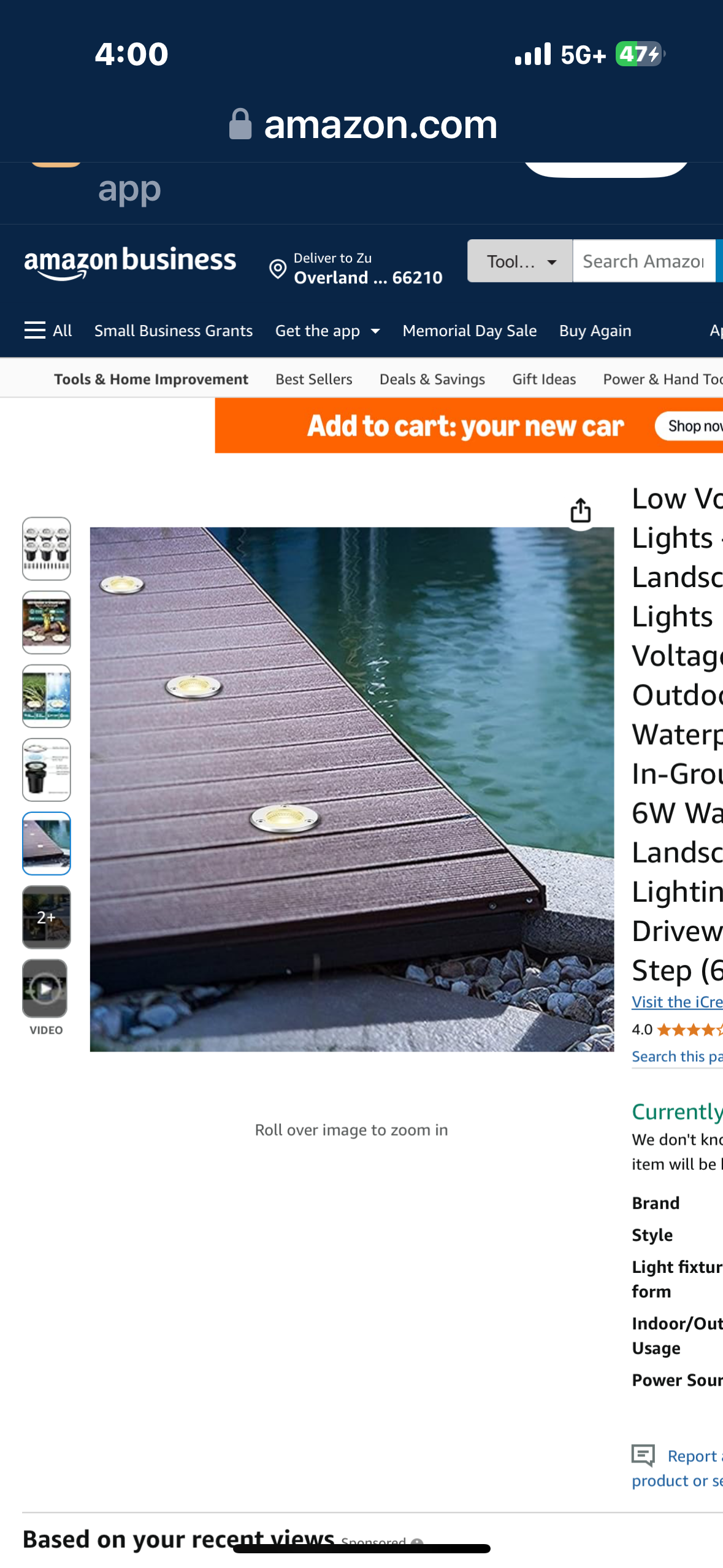 Low Voltage Well Lights - LED Landscape Well Lights Low Voltage 12V Outdoor Waterproof IP67 In-Ground Lights 6W Warm White Landscape Lighting for Driveway, Deck, Step (6Pack