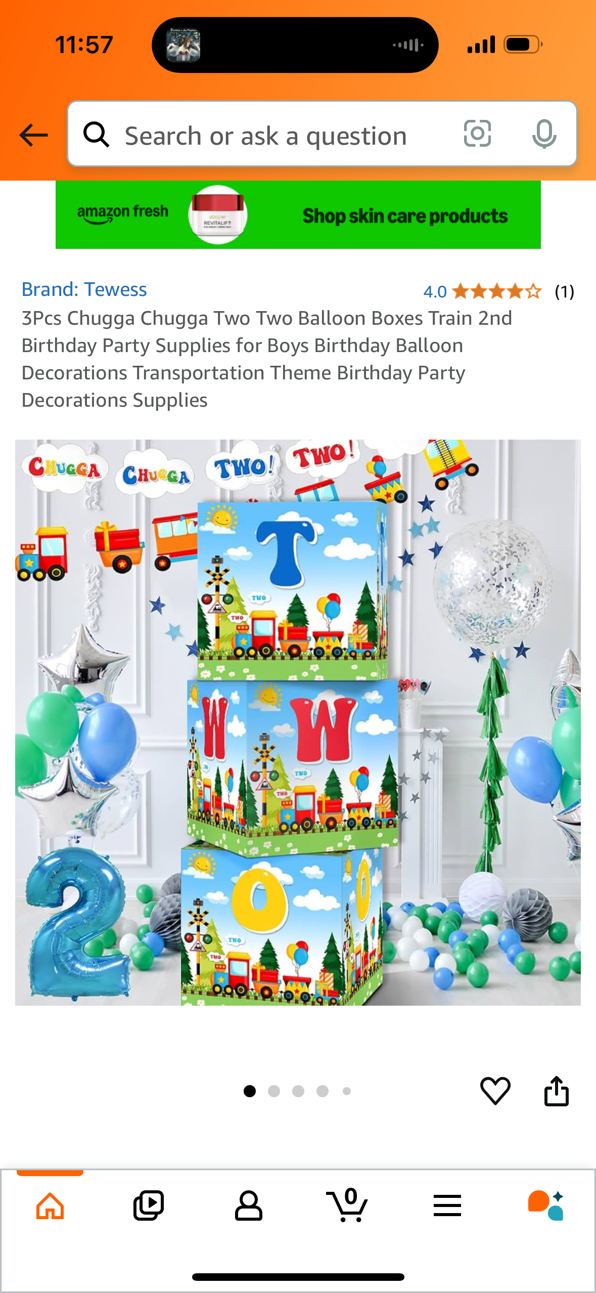 3Pcs Chugga Chugga Two Two Balloon Boxes Train 2nd Birthday Party Supplies for Boys Birthday Balloon Decorations Transportation Theme Birthday Party Decorations Supplies