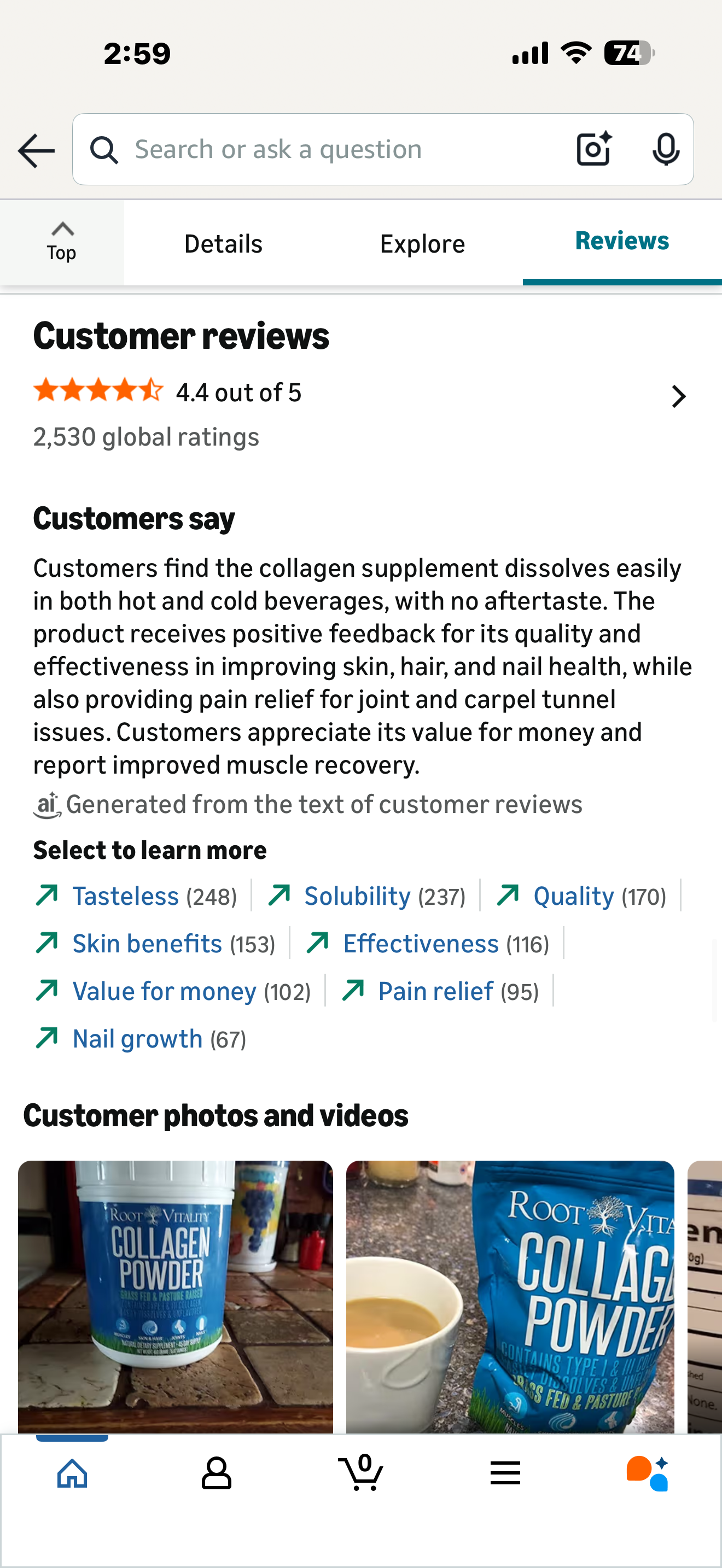 Root Vitality Collagen Peptides Capsules - Grass-Fed, Pasture-Raised Hydrolyzed Protein Supplement for Skin, Hair, & Nails - Non-GMO, Zero Sugar Daily Pills for Men & Women (180 Capsules) Exp 8/2027