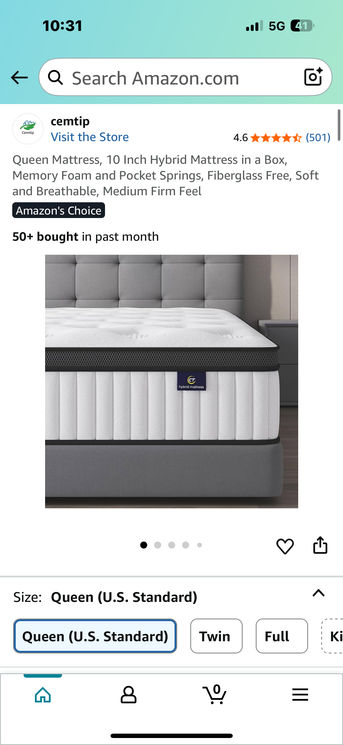 Queen Size Hybrid Mattress (B1073)