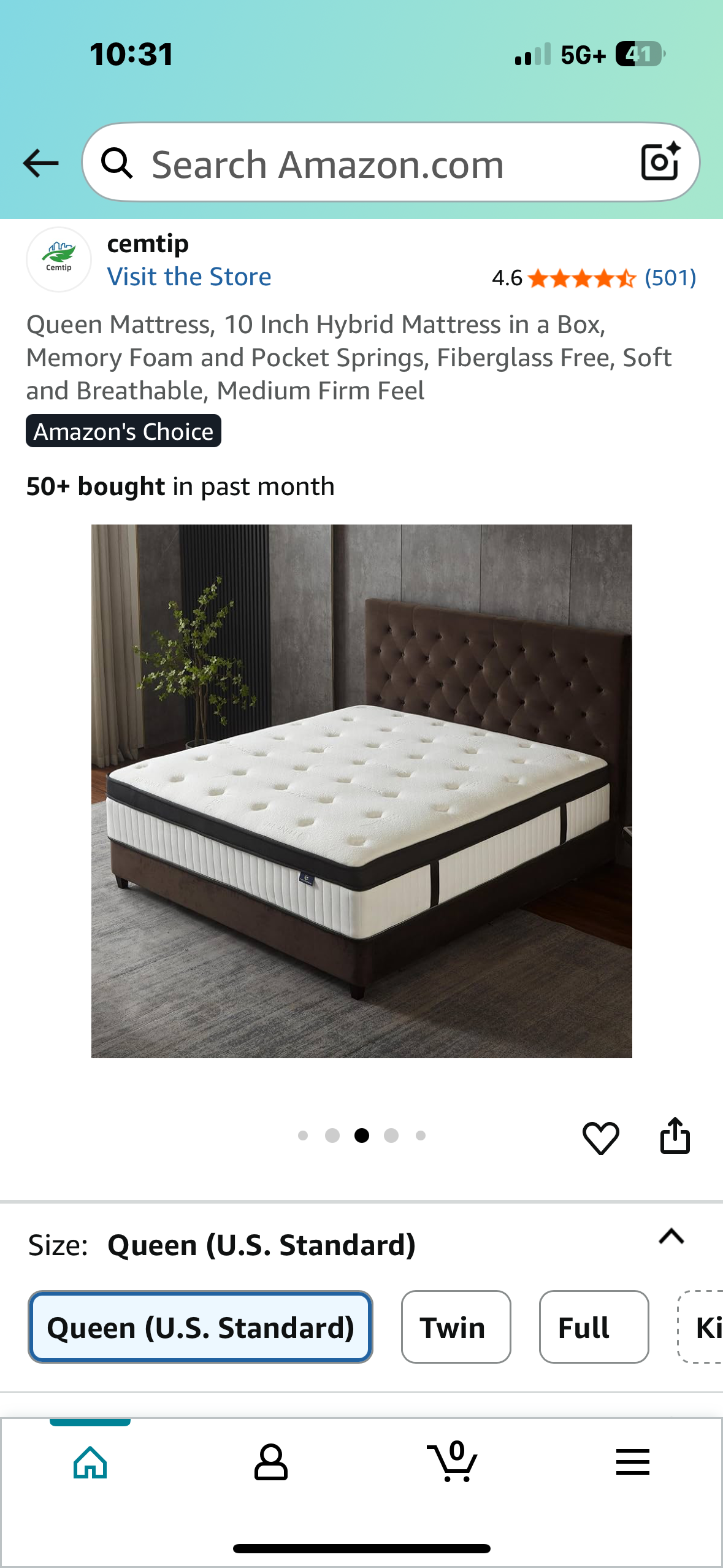 Queen Size Hybrid Mattress (B1073)