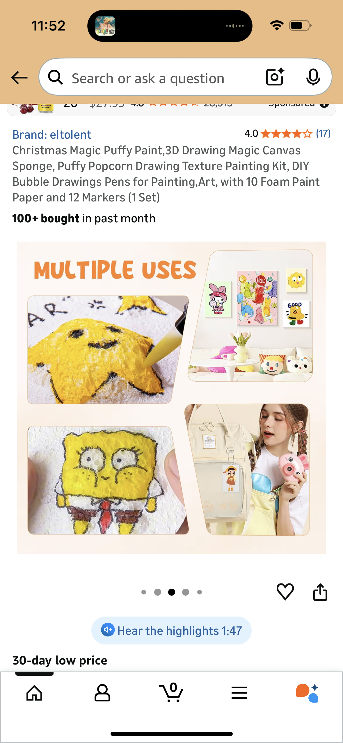 Magic Puffy Paint,3D Drawing Magic Canvas Sponge, Puffy Popcorn Drawing Texture Painting Kit, DIY Bubble Drawings Pens for Painting,Art, with 10 Foam Paint Paper and 12 Markers (1 Set)