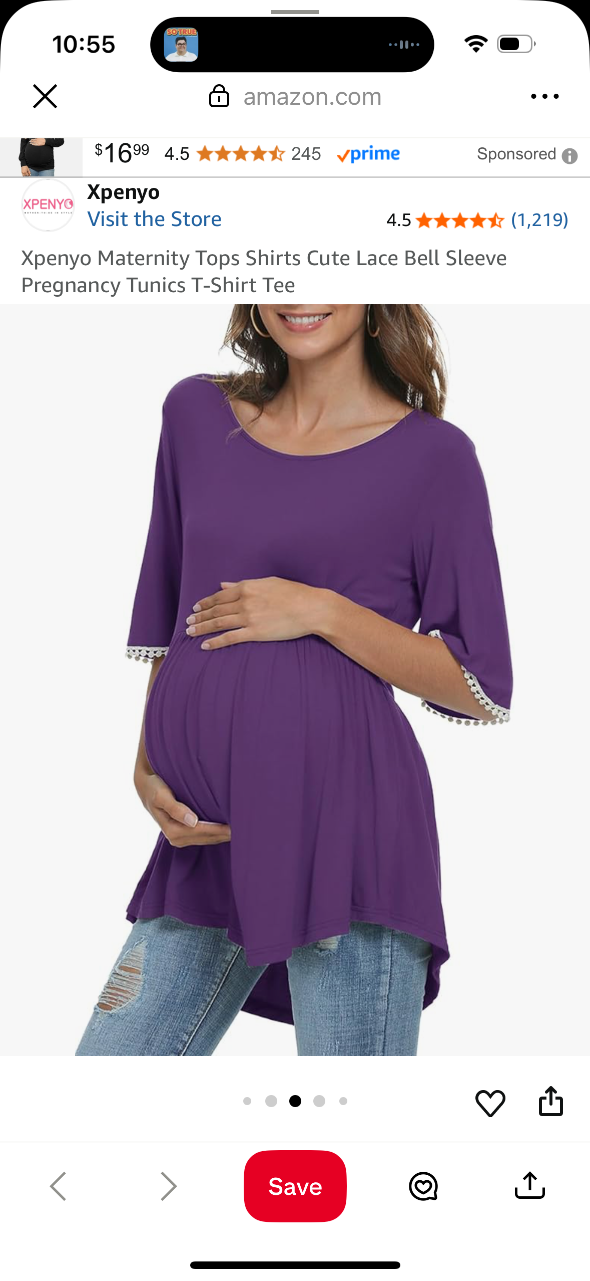Maternity Top (Size Small)