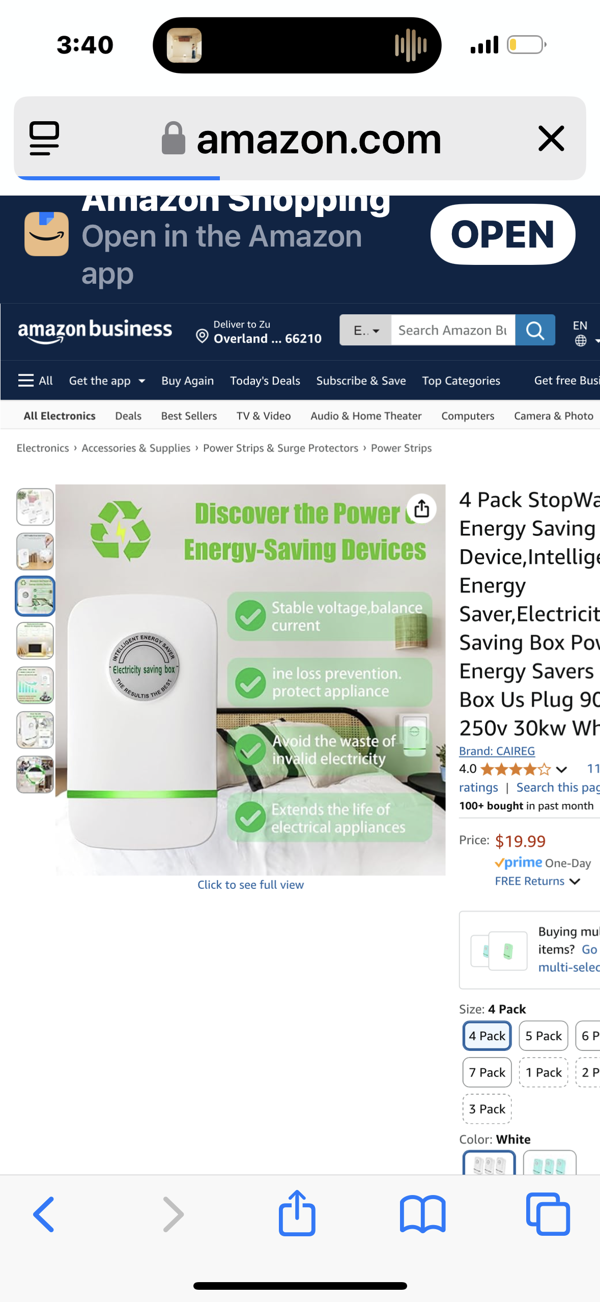 Energy Saving Device, Power Saver Plug in, 4 Pack Power Saver Electricity Saving Box 30KW Household Energy Saver US Plug 90V-250V Power Saving and High Efficiency