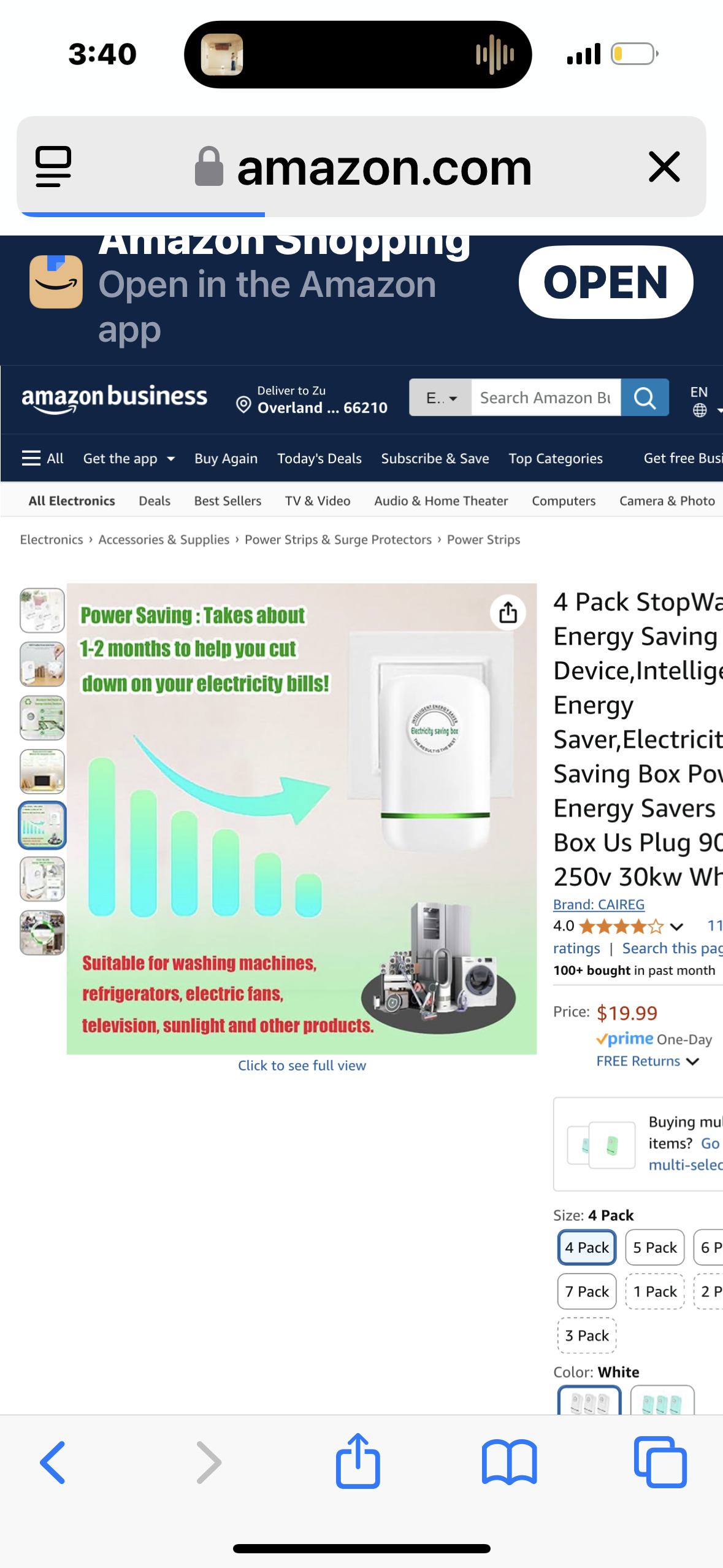 Energy Saving Device, Power Saver Plug in, 4 Pack Power Saver Electricity Saving Box 30KW Household Energy Saver US Plug 90V-250V Power Saving and High Efficiency