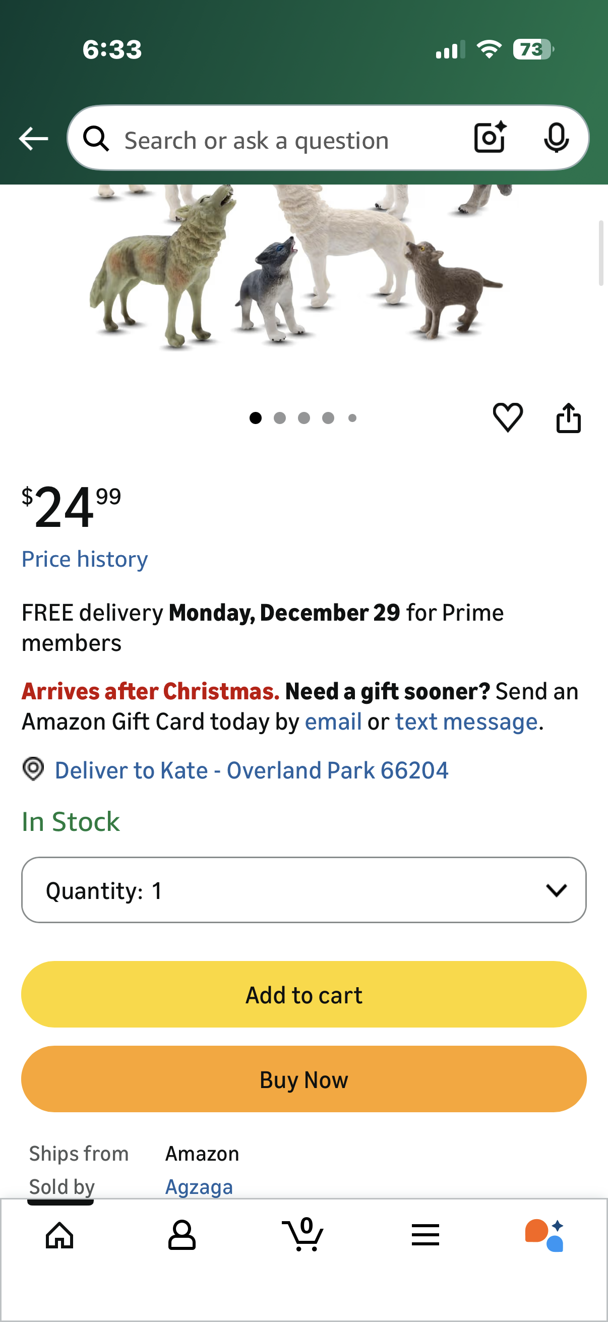 Wolf Bundle | 8-Piece Arctic, Grey & Black Wolf Figurines | Lifelike Wildlife Playset for Enthusiats & Collectors | Seasonal Animal Display Set