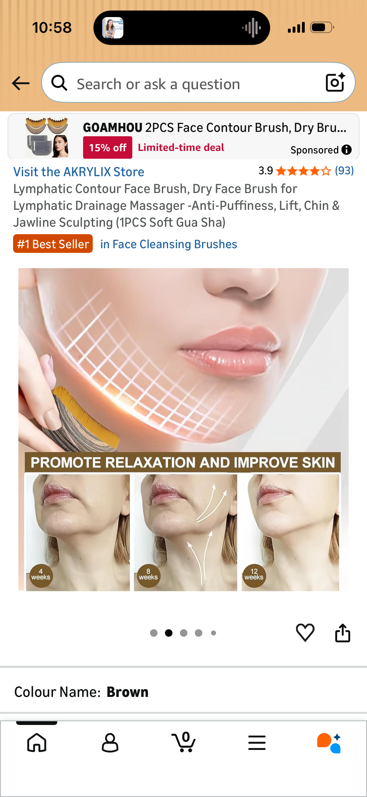 Lymphatic Contour Face Brush, Dry Face Brush for Lymphatic Drainage Massager -Anti-Puffiness, Lift, Chin & Jawline Sculpting (1PCS Soft Gua Sha)