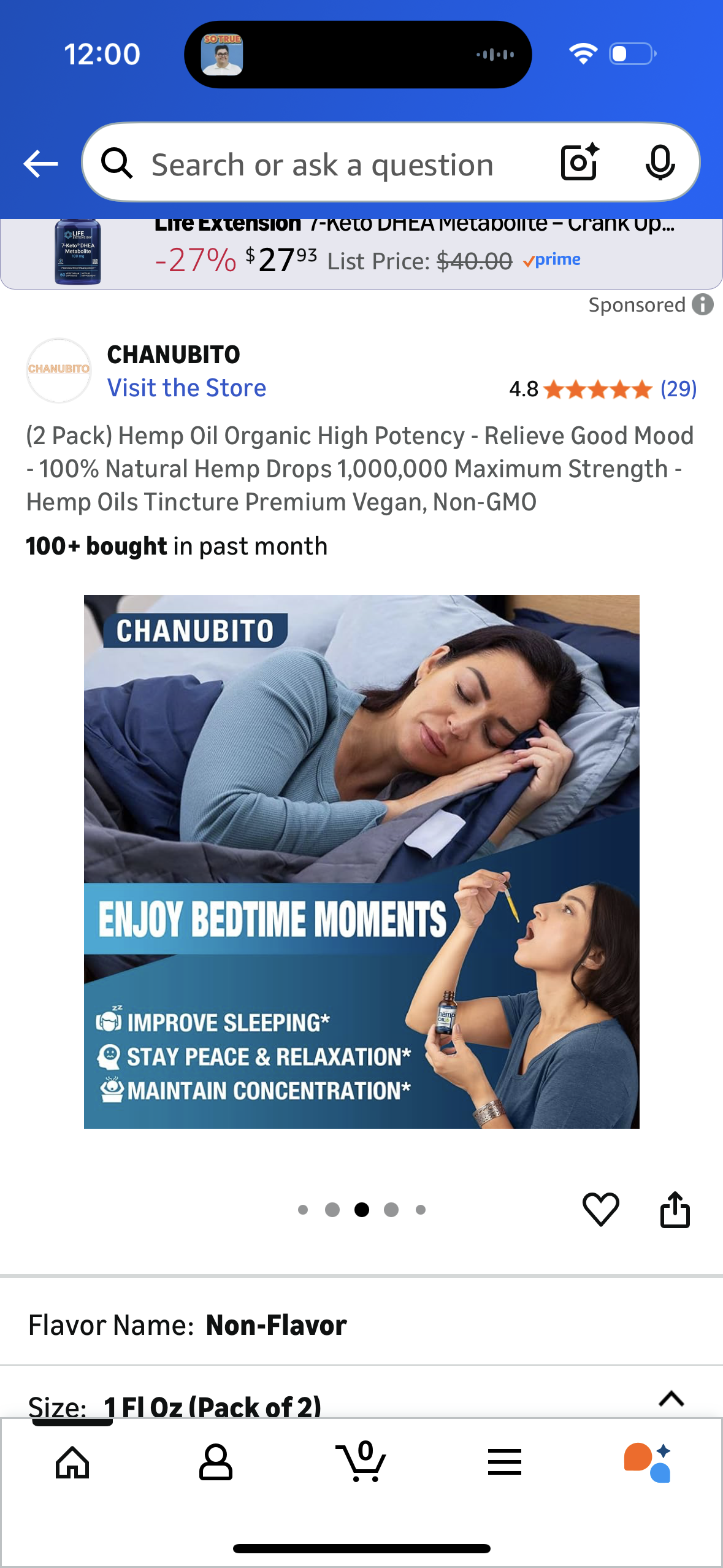 Hemp Oil 2 Pack Organic High Potency - Relieve Good Mood - 100% Natural Hemp Drops 1,000,000 Maximum Strength -Hemp Oils Tincture Premium Vegan, Non-GMO