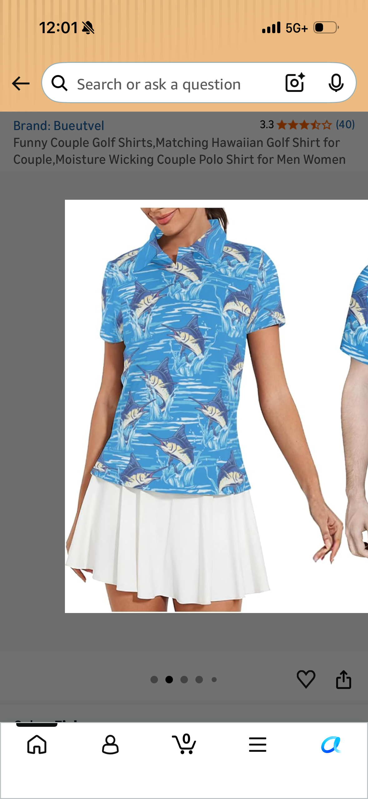 Funny Golf Shirts, Matching Hawaiian Golf Shirt, Moisture Wicking Couple Polo Shirt for Women (Size Women’s Small)