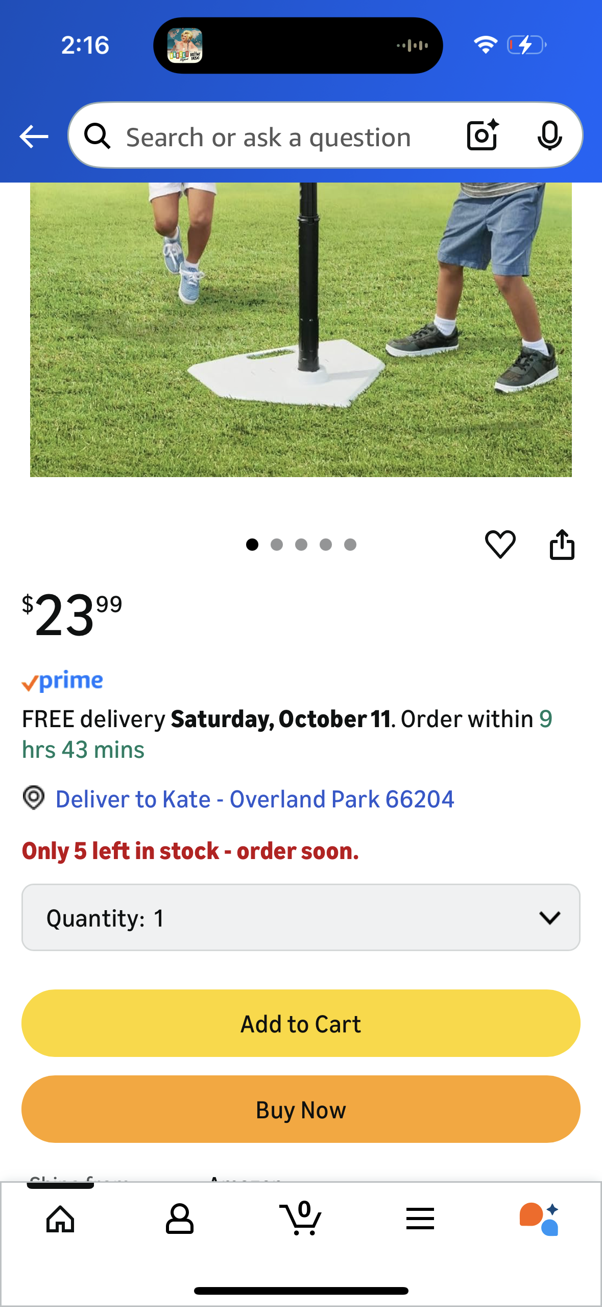 T-Ball Plate Sports Equipment Set (1 Bat, Tee, & Ball) 4 Pieces, Unisex Children Ages 4+