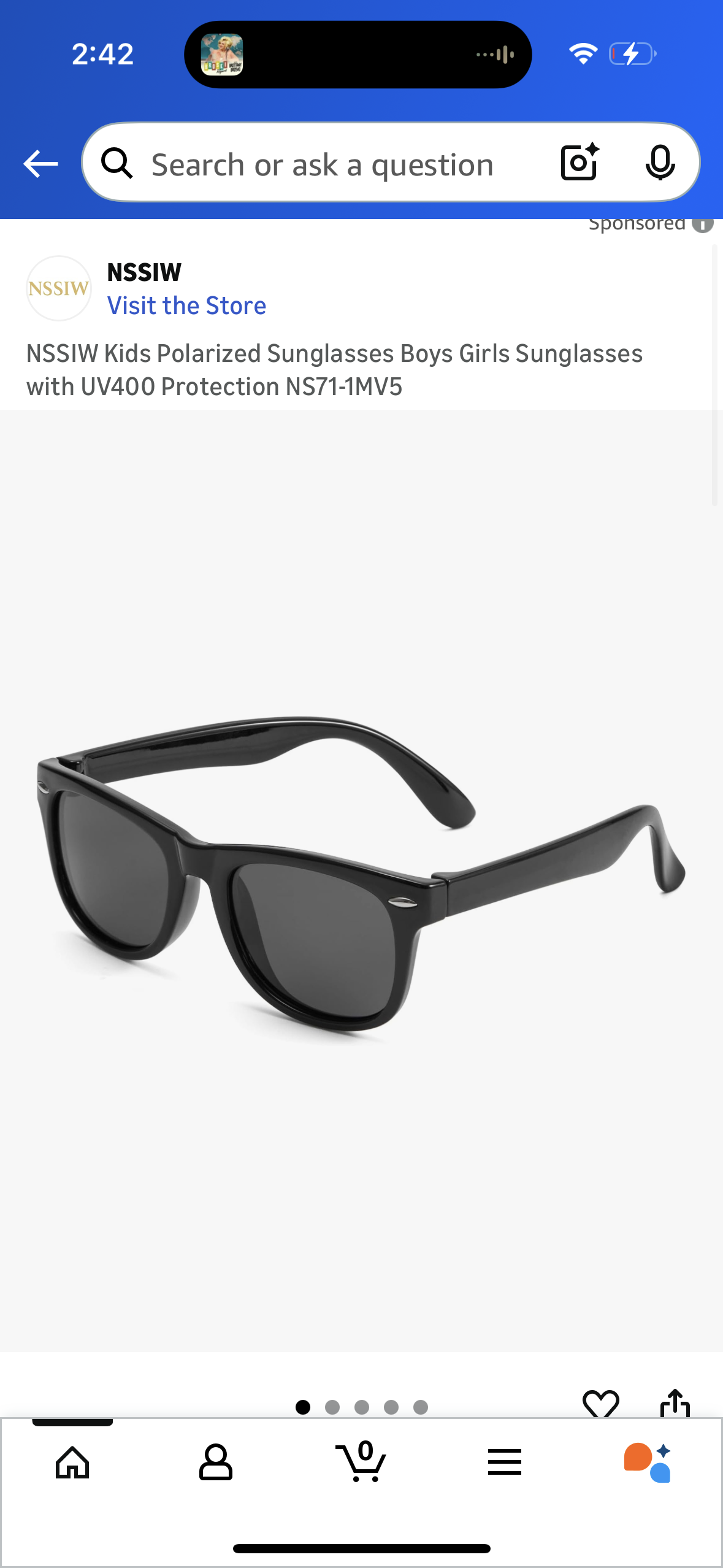 NSSIW Kids Polarized Sunglasses Boys Girls Sunglasses with UV400 Protection (Age 3-6)