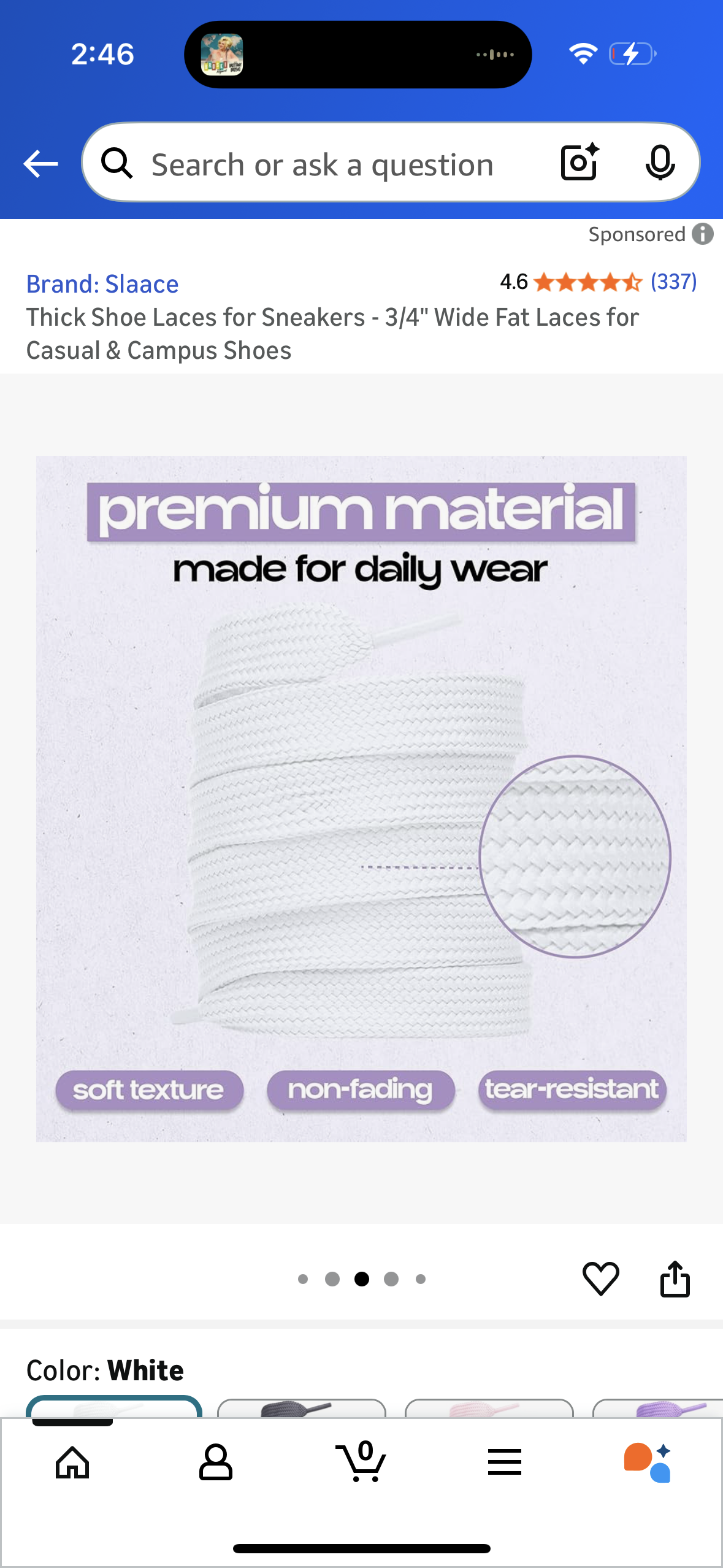 Thick Shoe Laces for Sneakers - 3/4" Wide Fat Laces for Casual & Campus Shoes