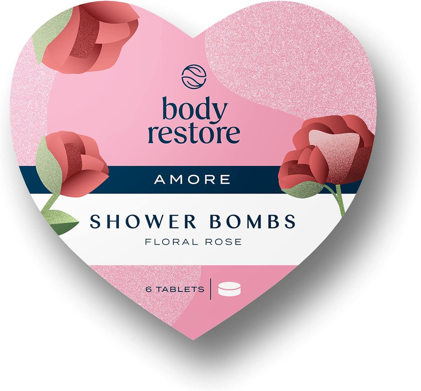 Body Restore Shower Steamers Aromatherapy 6 Pack -Christmas Stocking Stuffers for Men, Birthday Gifts for Women, White Elephant, Relaxation, Self Care - Rose