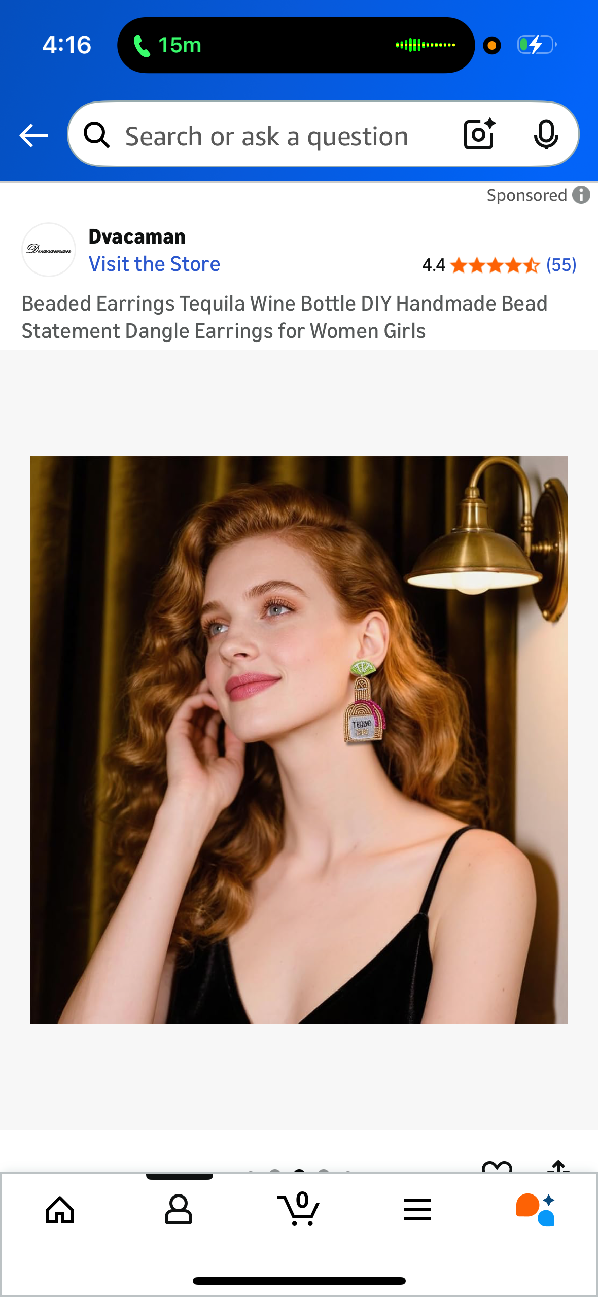 Beaded Earrings Tequila Wine Bottle DIY Handmade Bead Statement Dangle Earrings for Women Girls