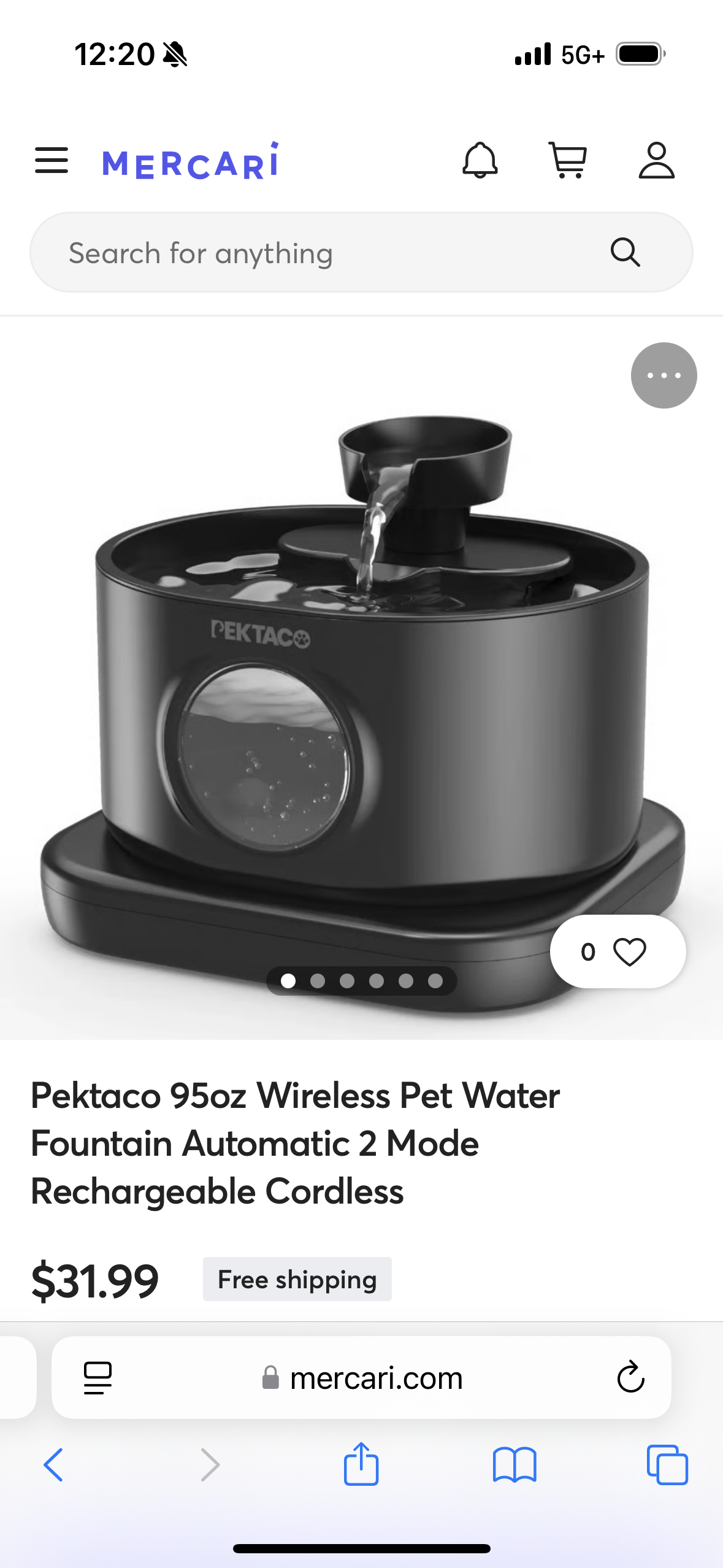 Wireless Cat Water Fountain *Black - Automatic Battery Operated Pet Water Fountain, 95oz/2.8L Rechargeable Cat Water Dispenser with 2 Flow Modes