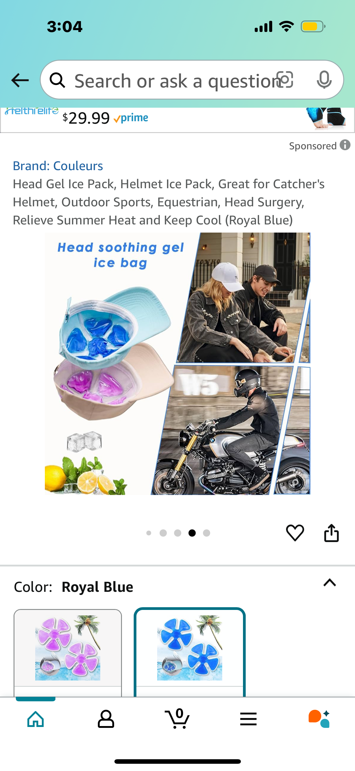 Hat Gel Ice Pack 2 pack