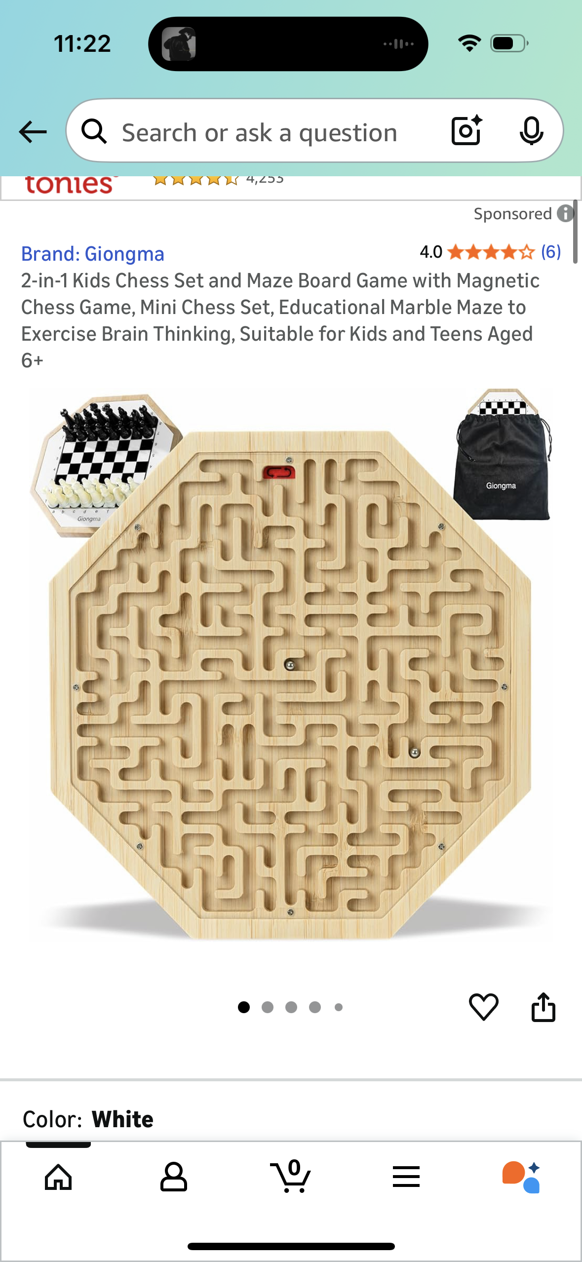 2-in-1 Kids Chess Set and Maze Board Game with Magnetic Chess Game, Mini Chess Set, Educational Marble Maze to Exercise Brain Thinking, Suitable for Kids and Teens Aged 6+