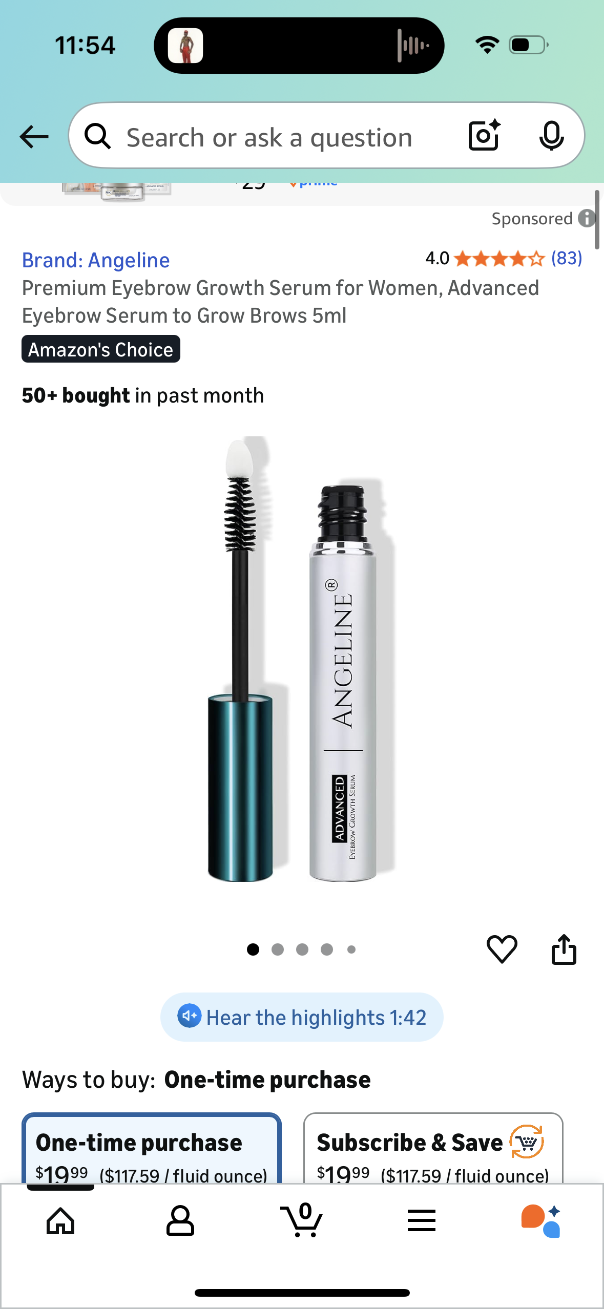 Premium Eyebrow Growth Serum for Women, Advanced Eyebrow Serum to Grow Brows 5ml