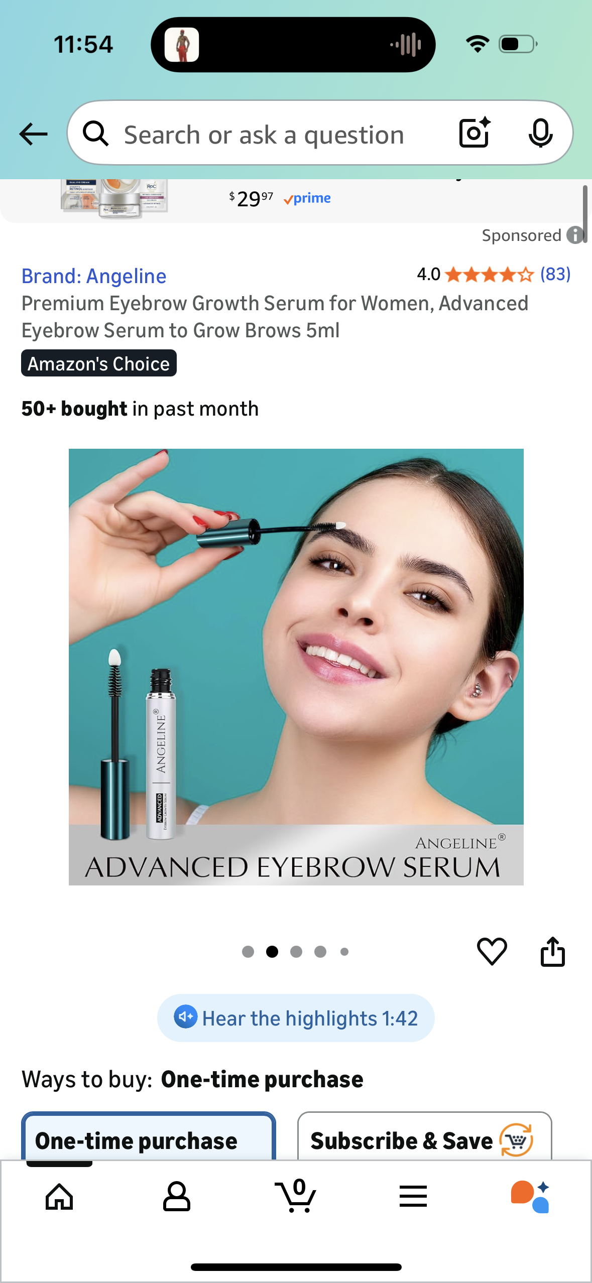 Premium Eyebrow Growth Serum for Women, Advanced Eyebrow Serum to Grow Brows 5ml