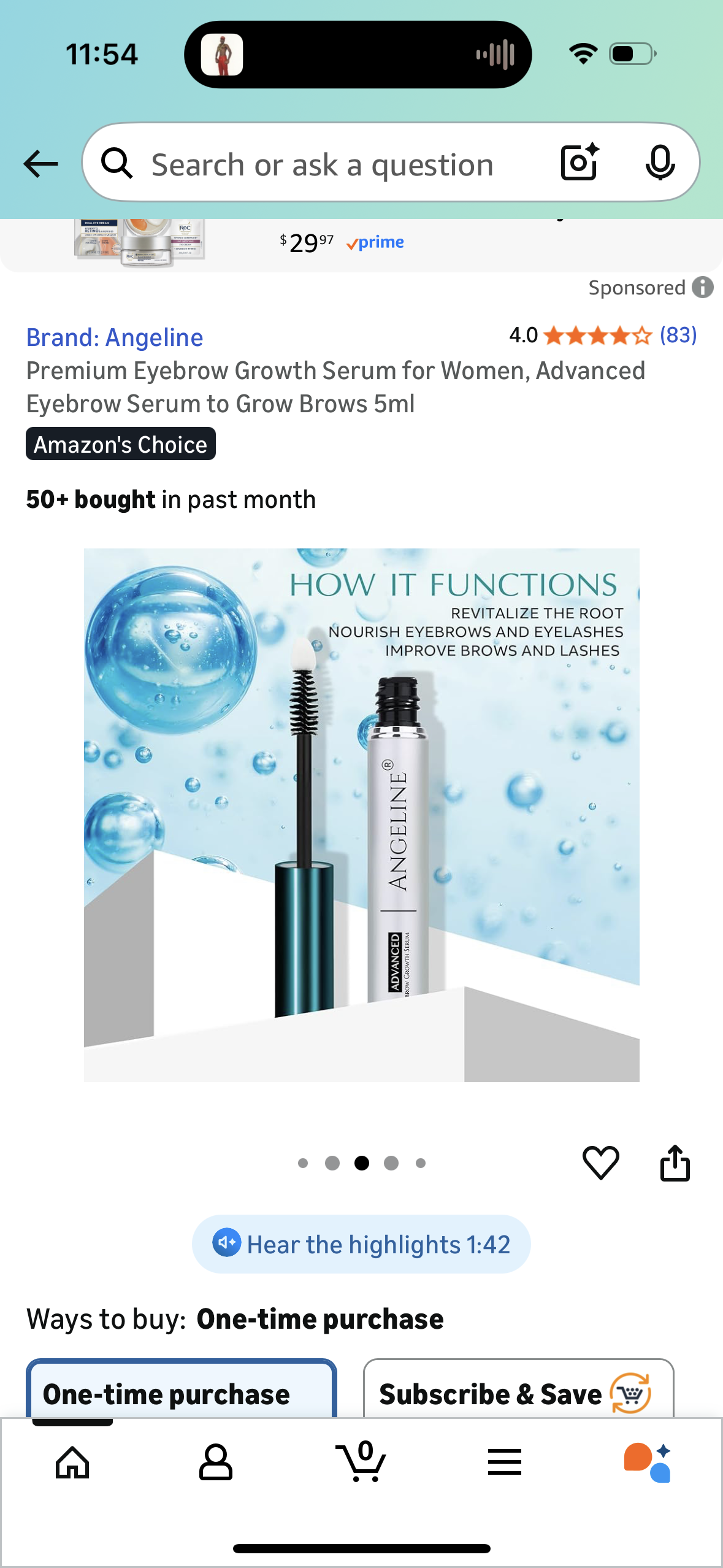 Premium Eyebrow Growth Serum for Women, Advanced Eyebrow Serum to Grow Brows 5ml