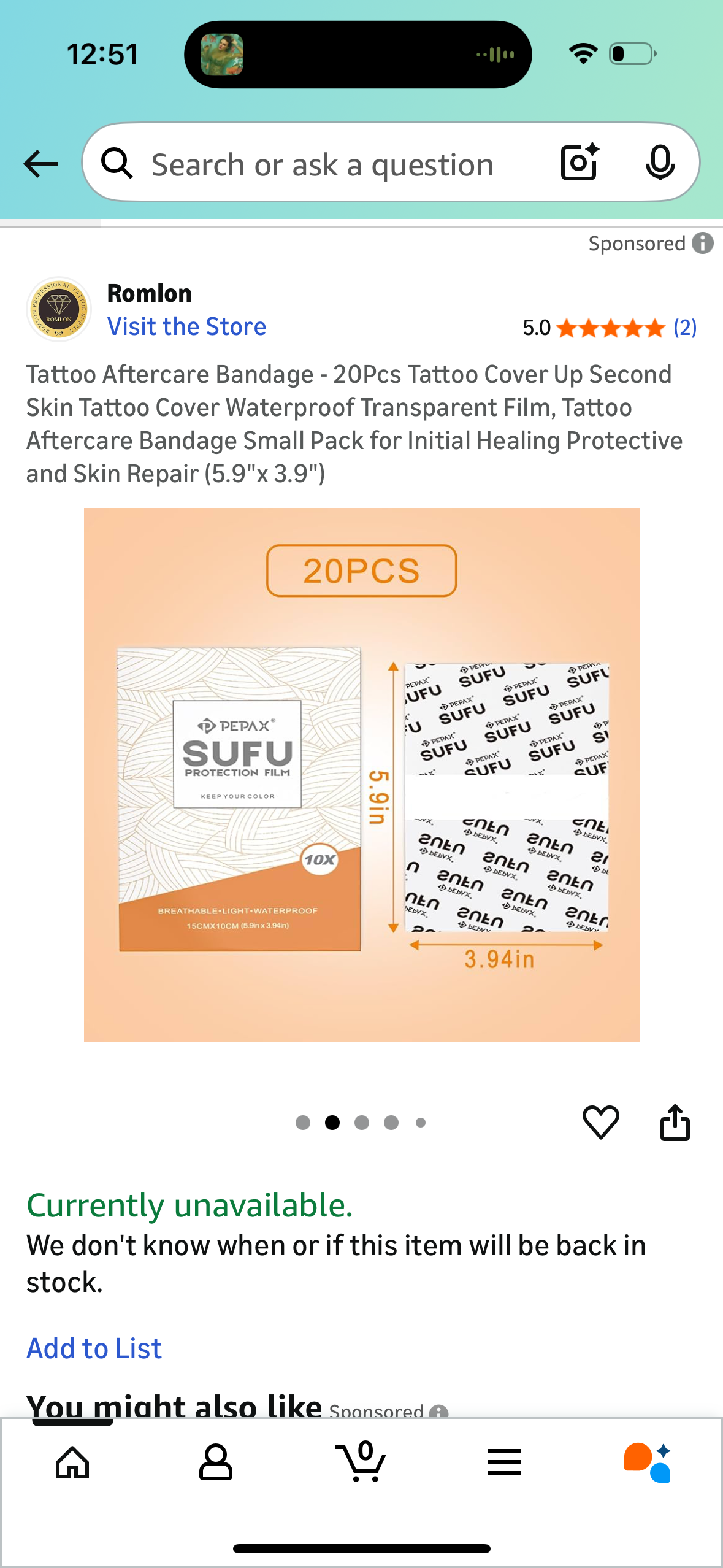 Tattoo Aftercare Bandage - 20Pcs Tattoo Cover Up Second Skin Tattoo Cover Waterproof Transparent Film, Tattoo Aftercare Bandage Small Pack for Initial Healing Protective and Skin Repair (5.9"x 3.9")