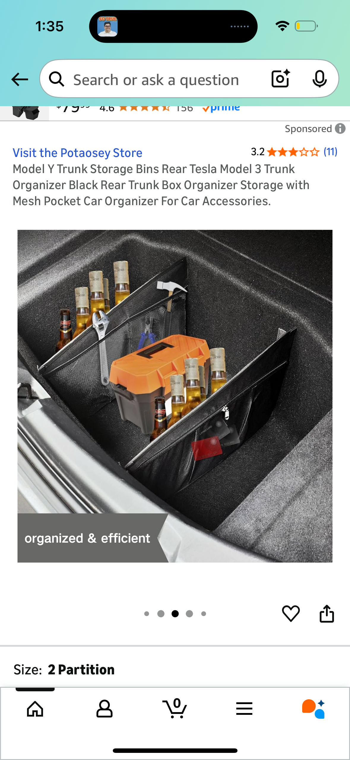 Model Y Trunk Storage Bins Rear Tesla Model 3 Trunk Organizer Black Rear Trunk Box Organizer Storage with Mesh Pocket Car Organizer For Car Accessories.