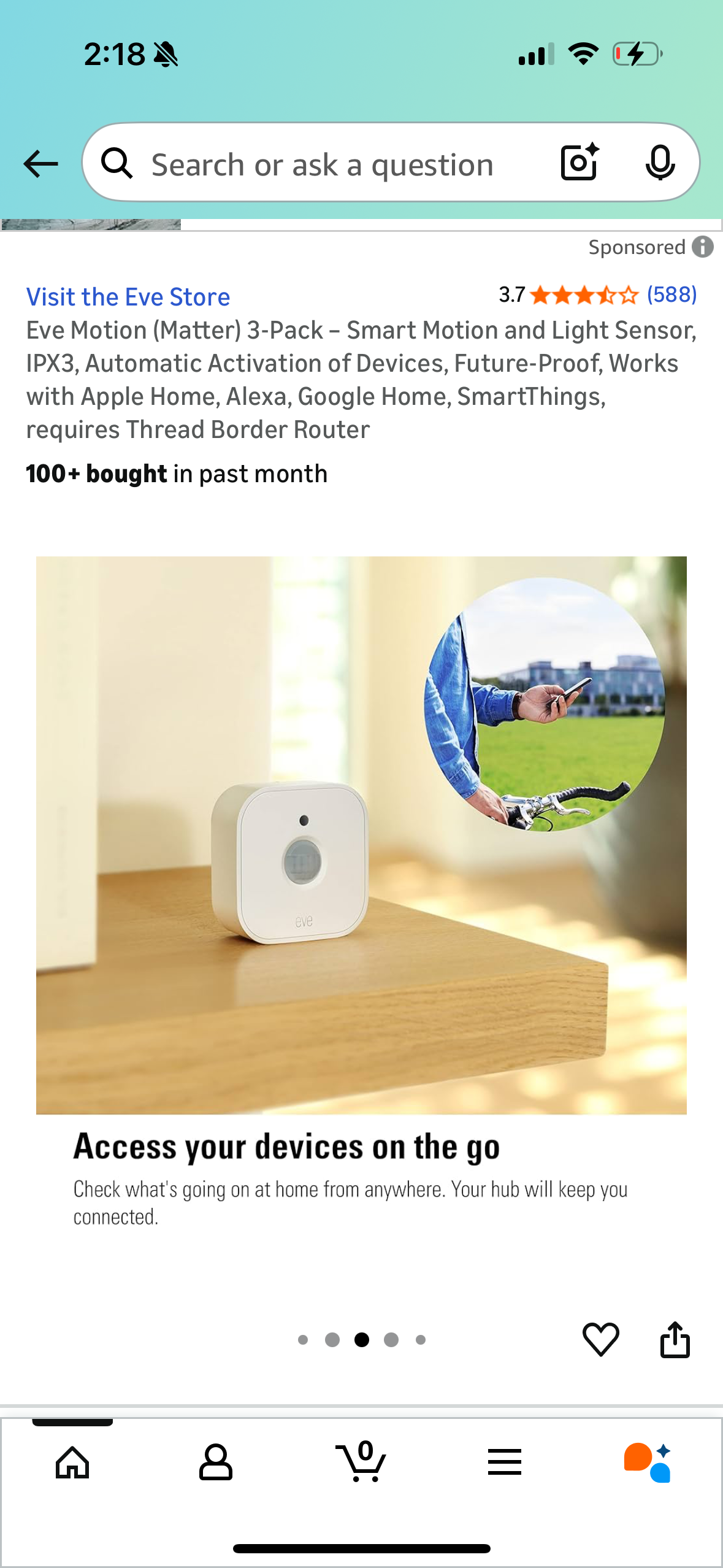 Eve Motion (Matter) 3-Pack – Smart Motion and Light Sensor, IPX3, Automatic Activation of Devices, Future-Proof, Works with Apple Home, Alexa, Google Home, SmartThings, requires Thread Border Router