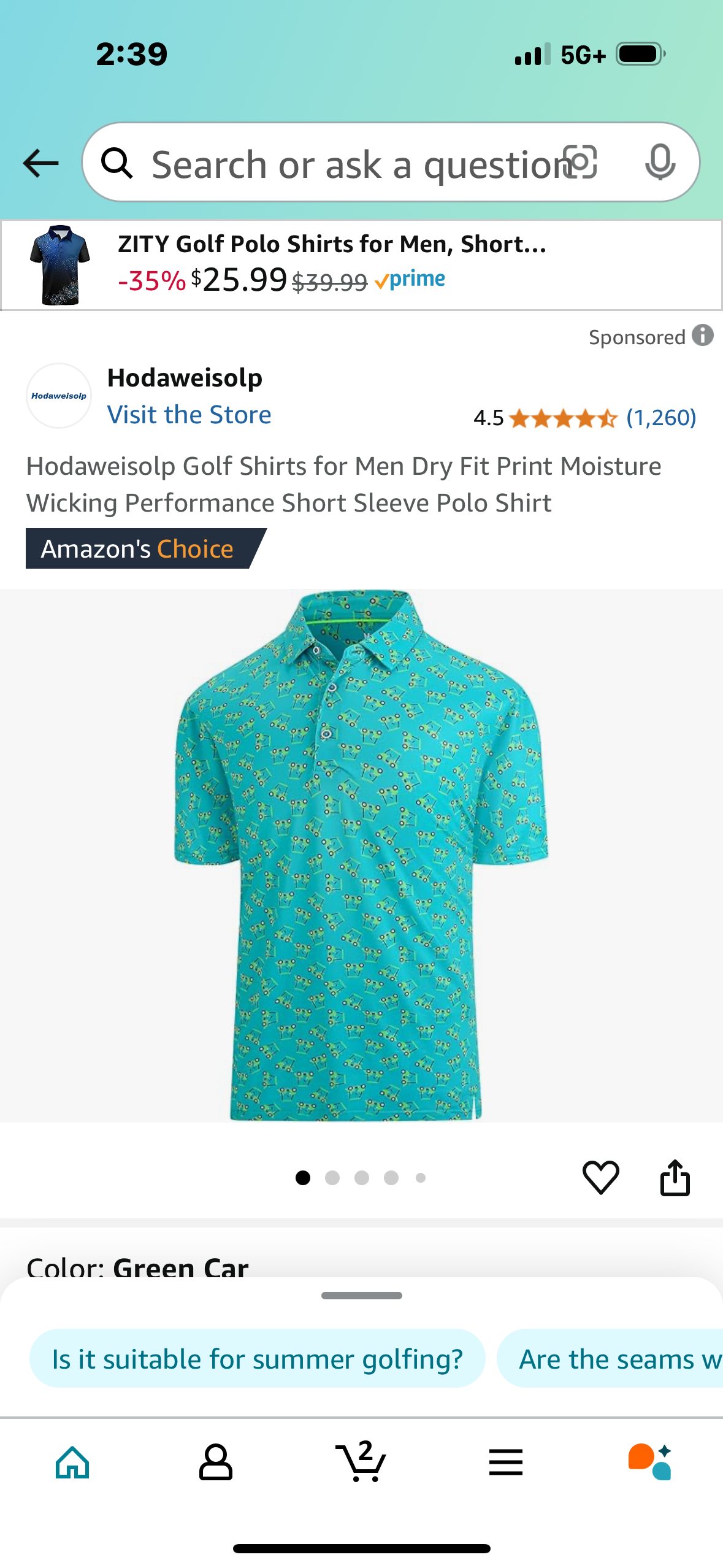 Golf Shirts for Men Dry Fit Print Moisture Wicking Performance Short Sleeve Polo Shirt Size Large