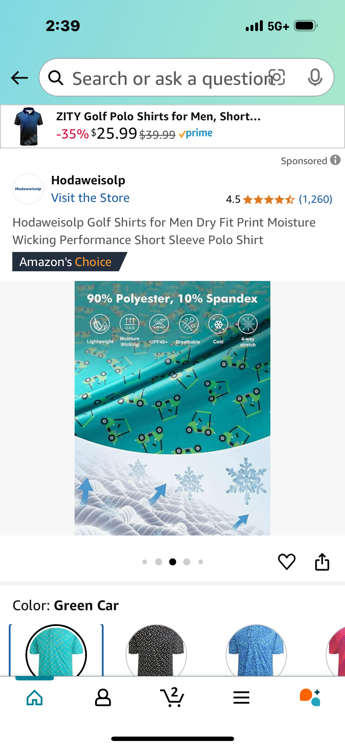 Golf Shirts for Men Dry Fit Print Moisture Wicking Performance Short Sleeve Polo Shirt Size Large