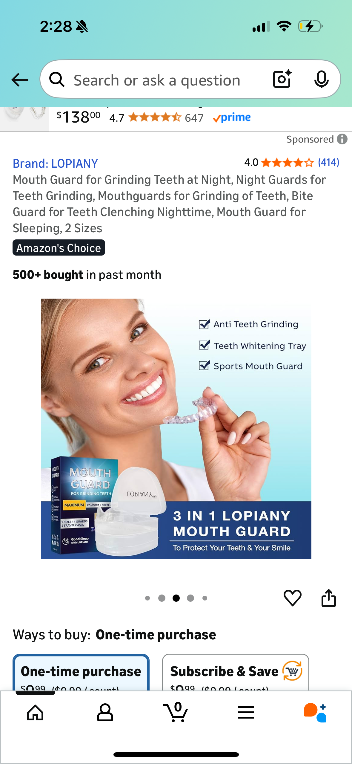 Mouth Guard for Grinding Teeth at Night, Night Guards for Teeth Grinding, Mouthguards for Grinding of Teeth, Bite Guard for Teeth Clenching Nighttime, Mouth Guard for Sleeping, 2 Sizes